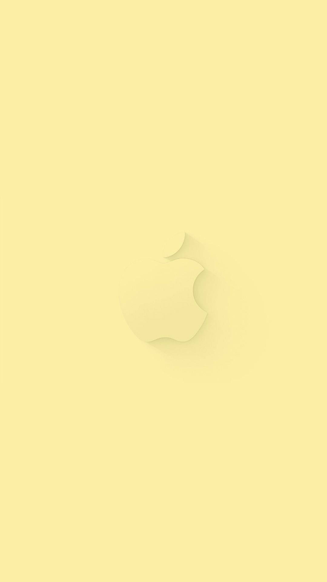Geel Apple Logo Estetiese iPhone 11 Muurpapier