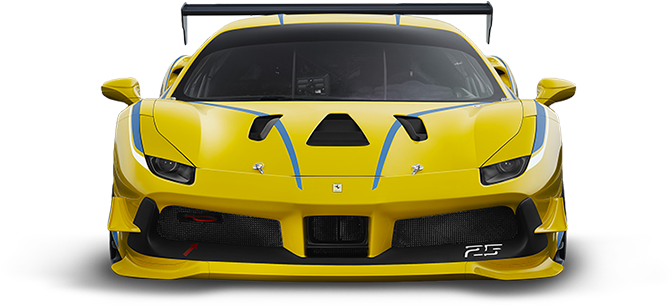 Geel Ferrari-renmotor vooraansig Muurpapier