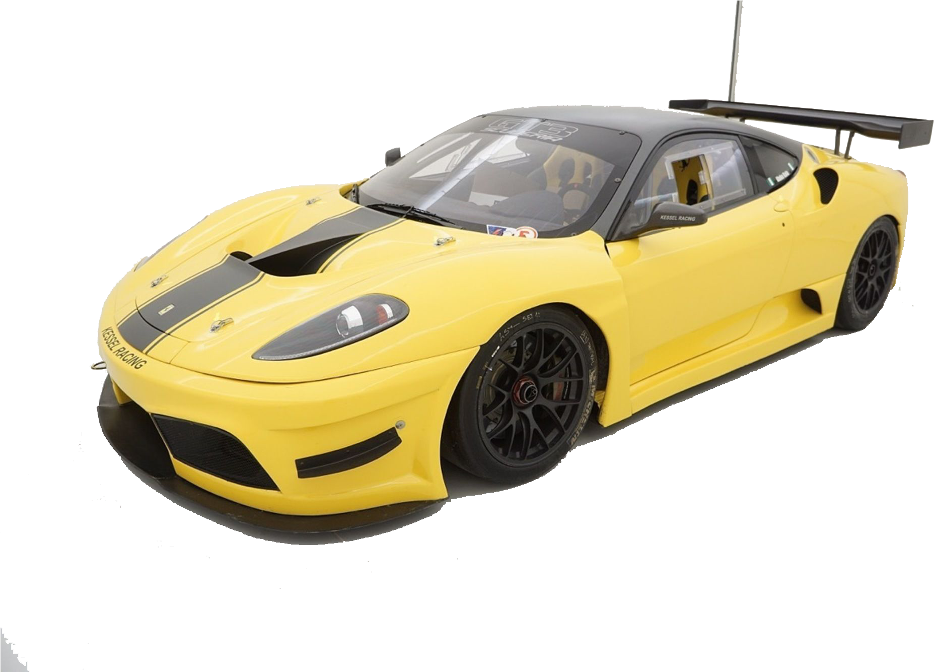 Geel Ferrari-renmotorprofiel Muurpapier