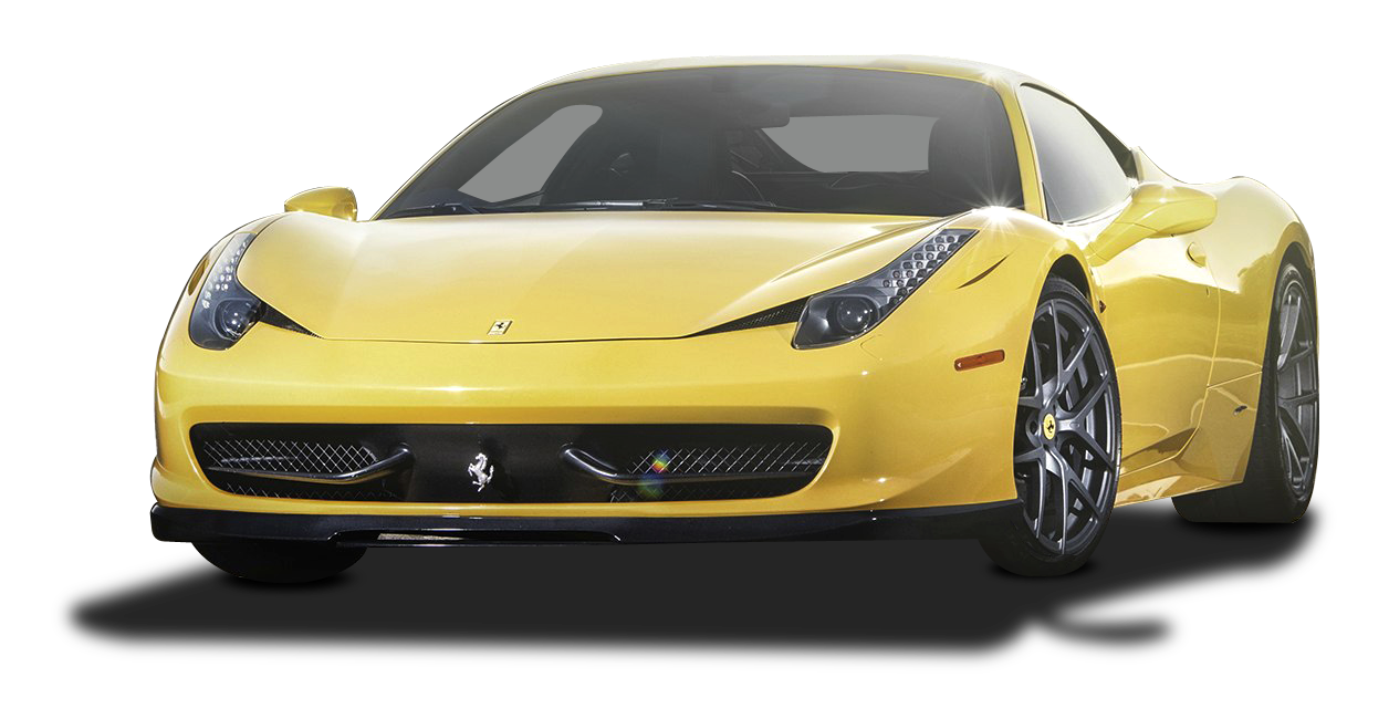 Geel Ferrari Sportmotor Muurpapier