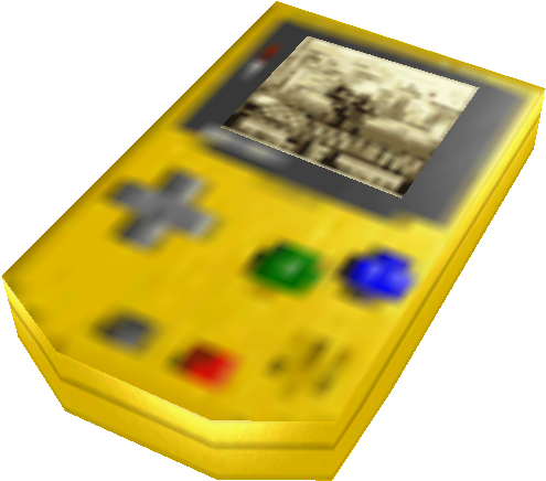Geel Gameboy Klassiek Vervaagde Agtergrond Muurpapier