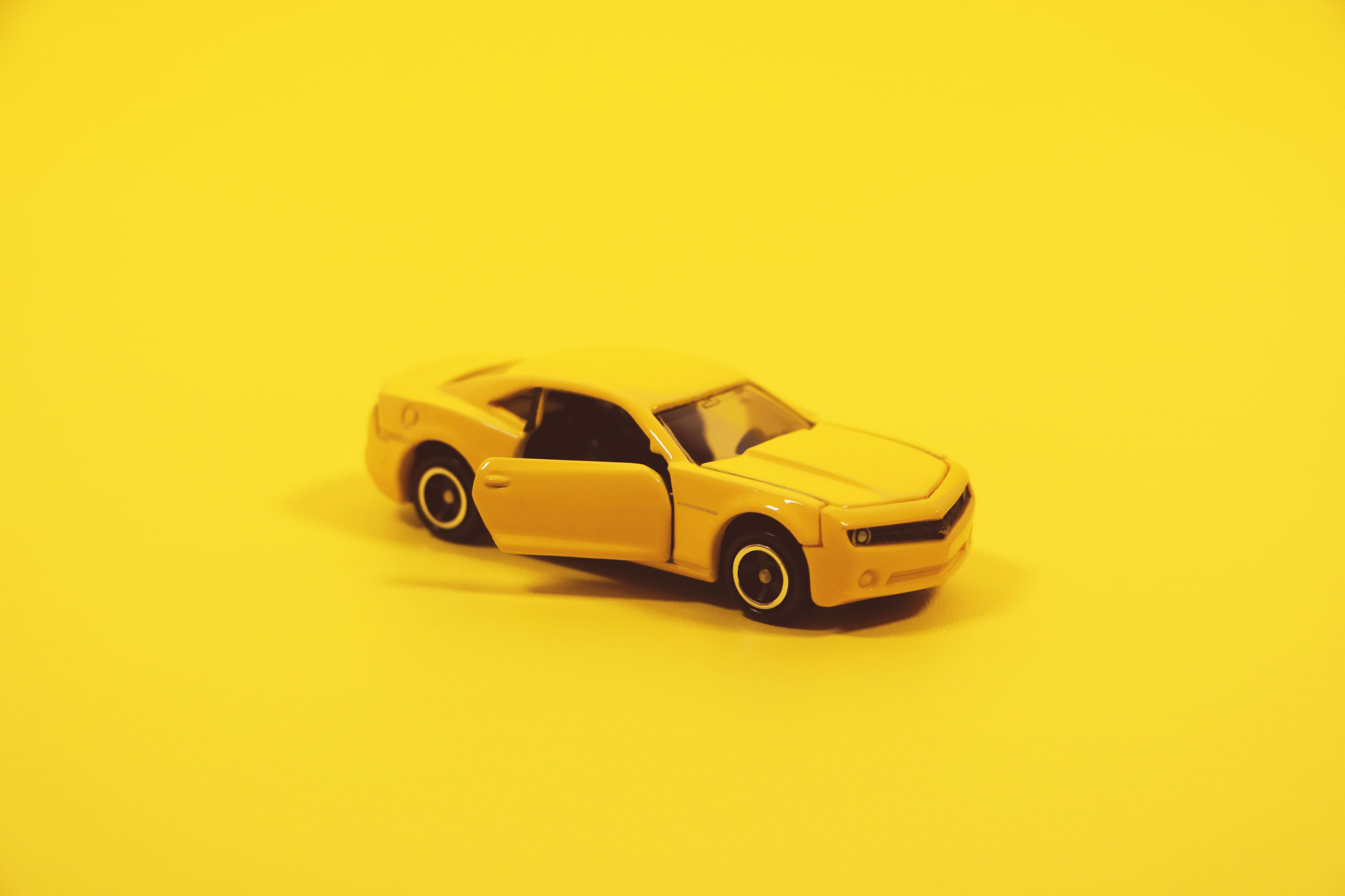 Geel HD Chevrolet Camaro Muurpapier