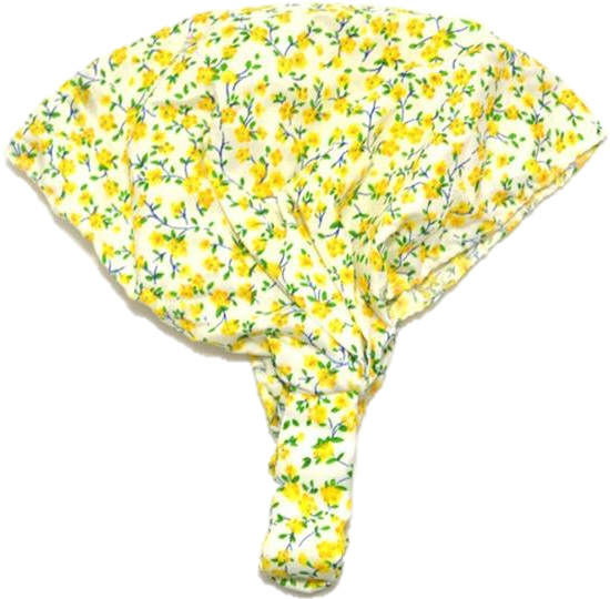 Geel Kopdoek met Blompatroon Muurpapier