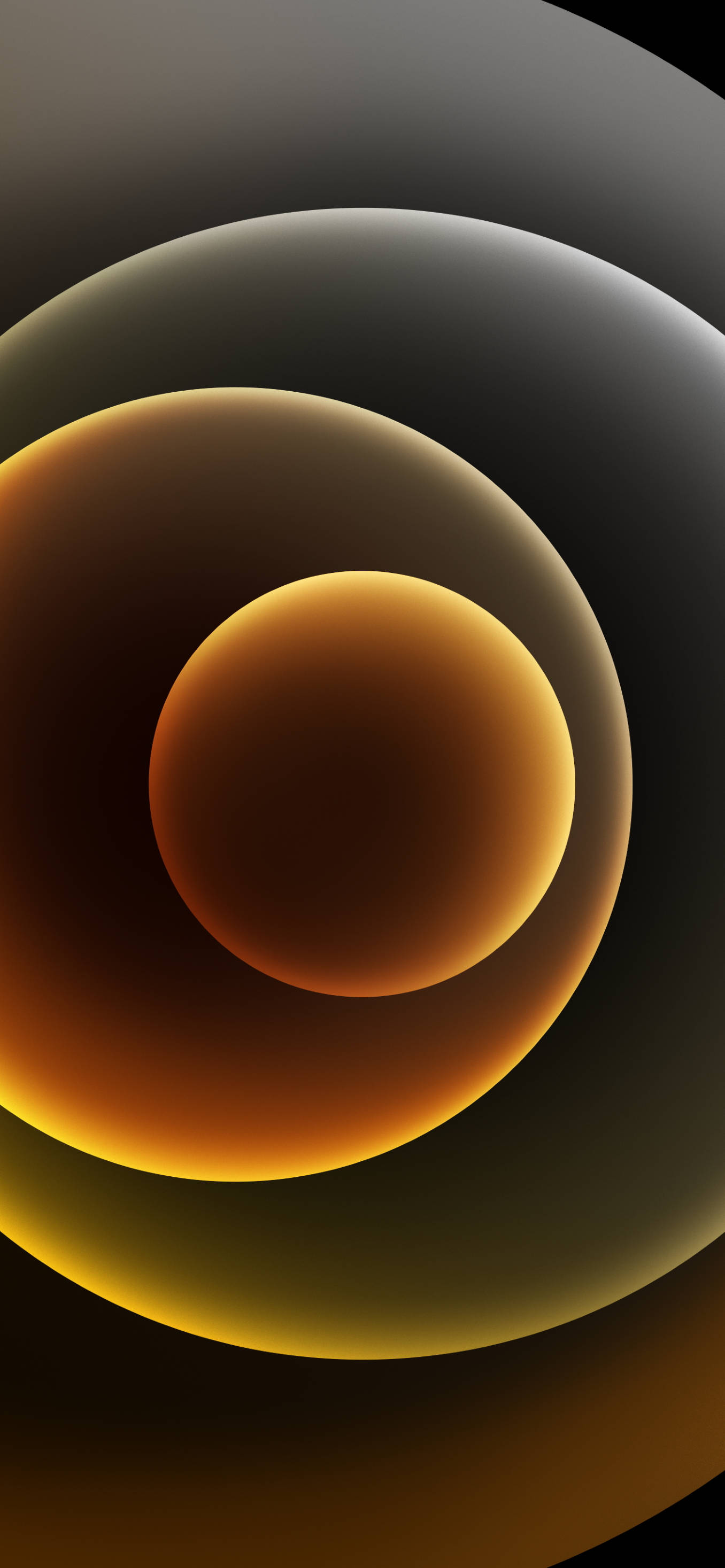 Geel Orbs iPhone 12 Muurpapier