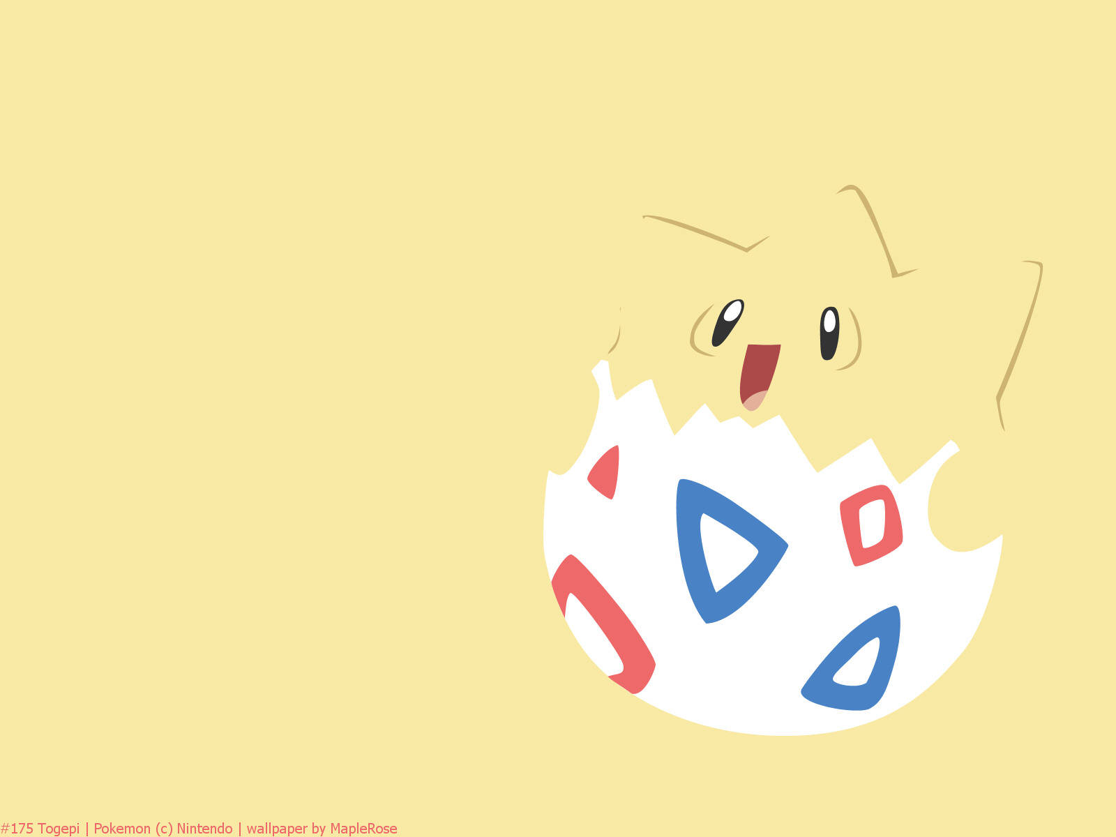 Geel Togepi Oulik En Koel Pokemon Muurpapier