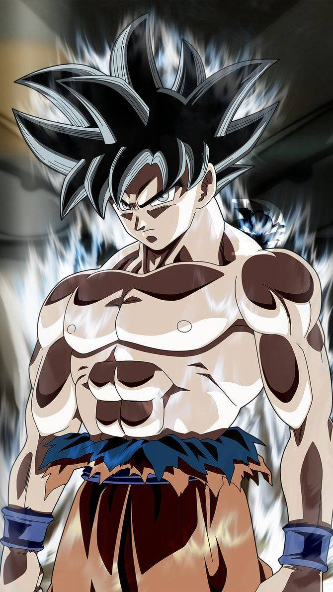 Behangpapier van Seun Goku in sy Perkbreker-vorm.