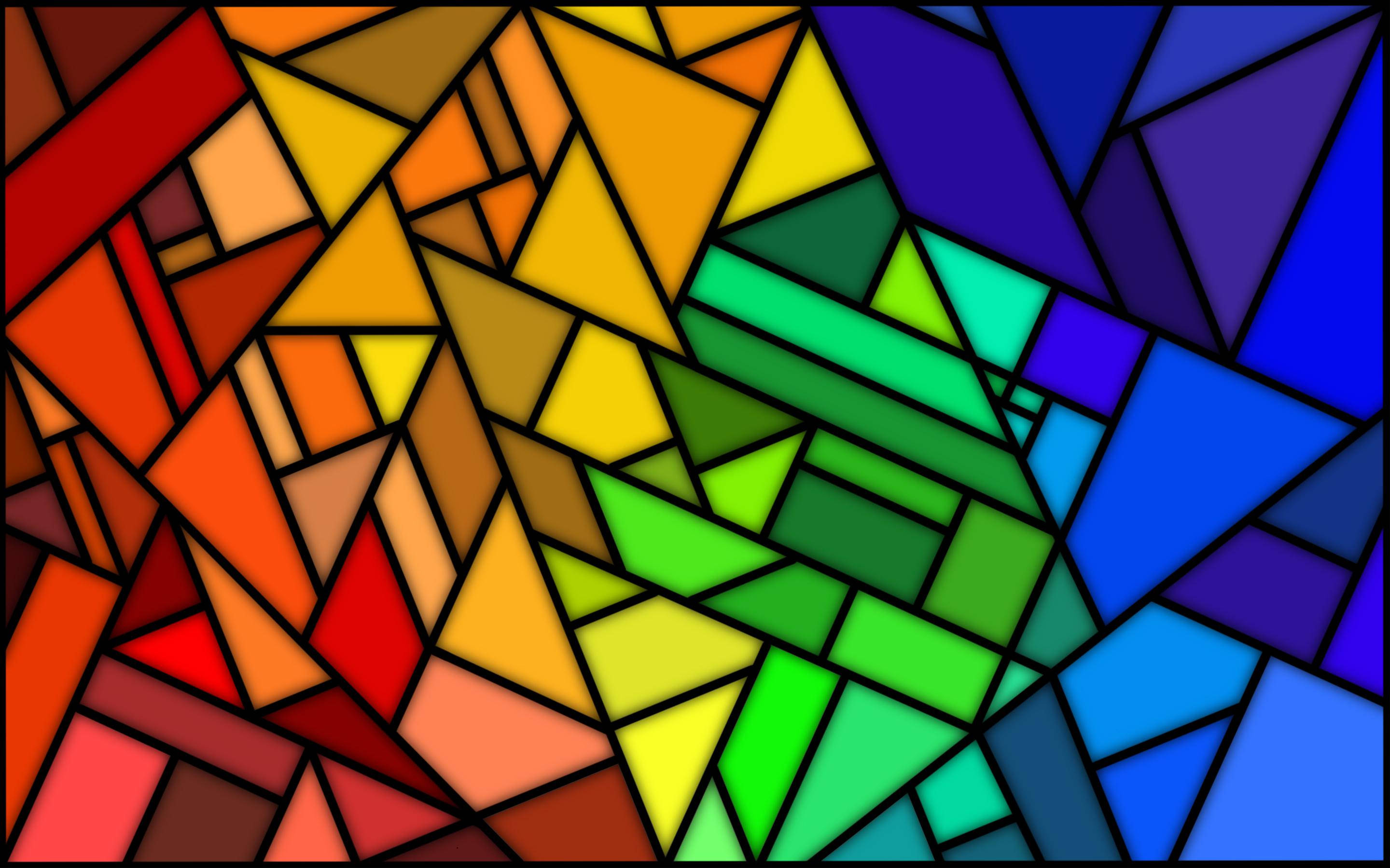 Gekleurde Glas Poligonaal Mosaïek Muurpapier