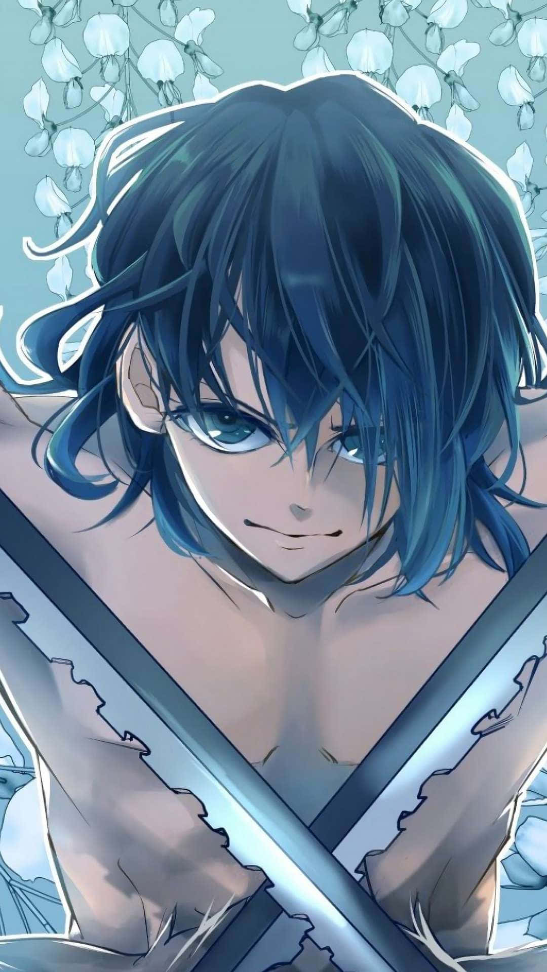 Gekruiste Lemme Inosuke PFP Muurpapier