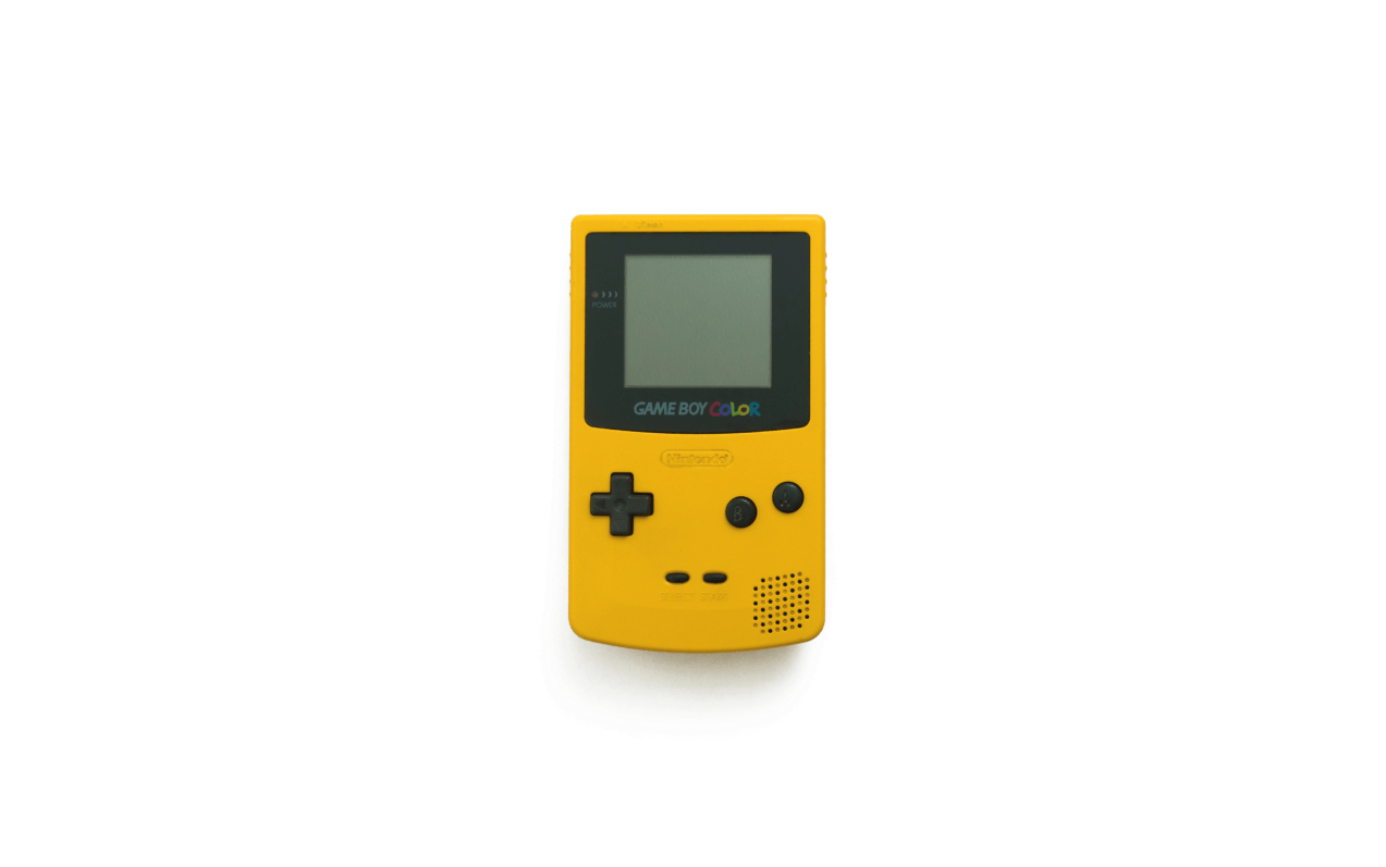 Gele Game Boy Color-konsole Muurpapier