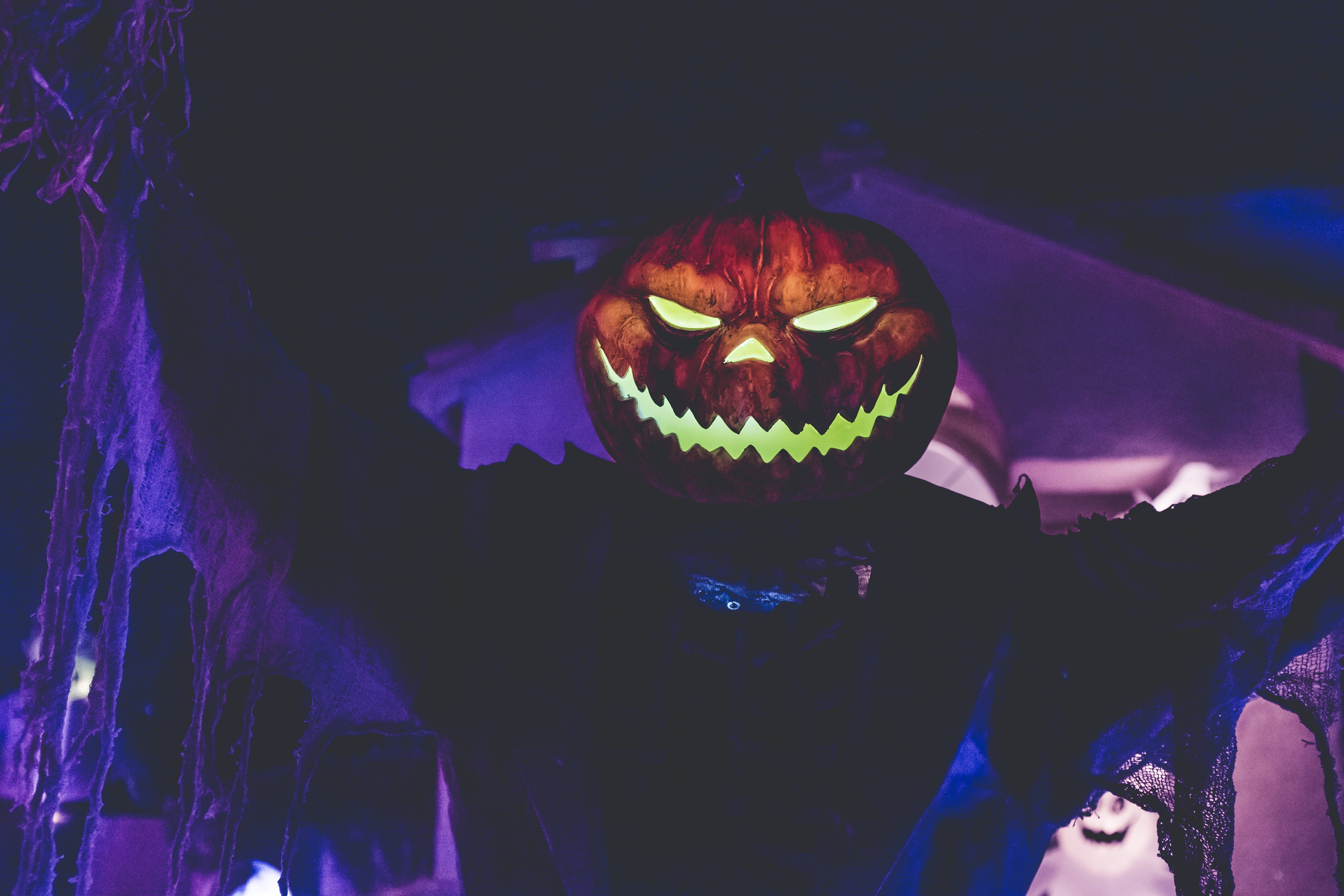 Gelukkige Pampoenkop vir Halloween Muurpapier
