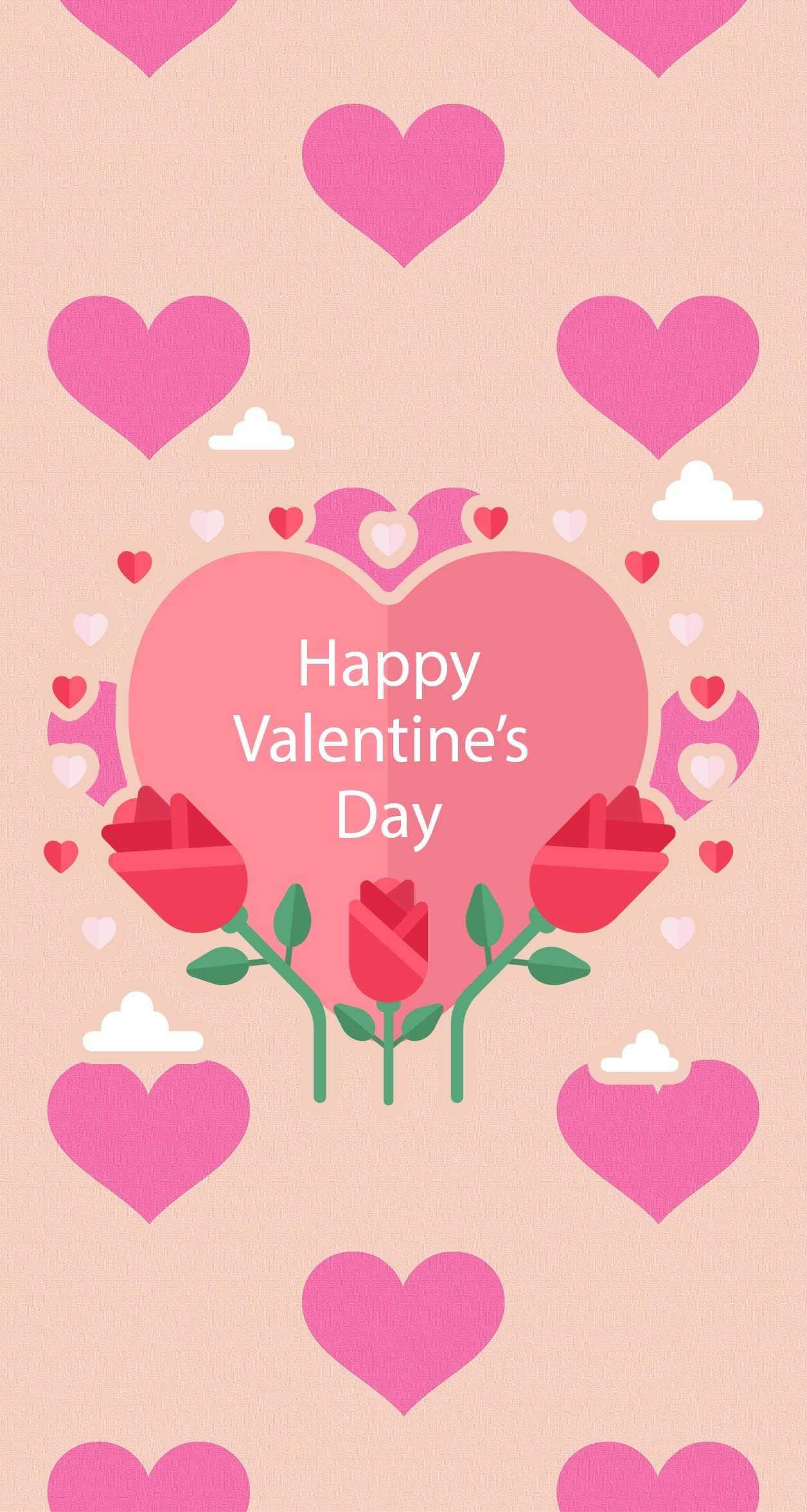 gelukkige valentynsdag-agtergrond Muurpapier