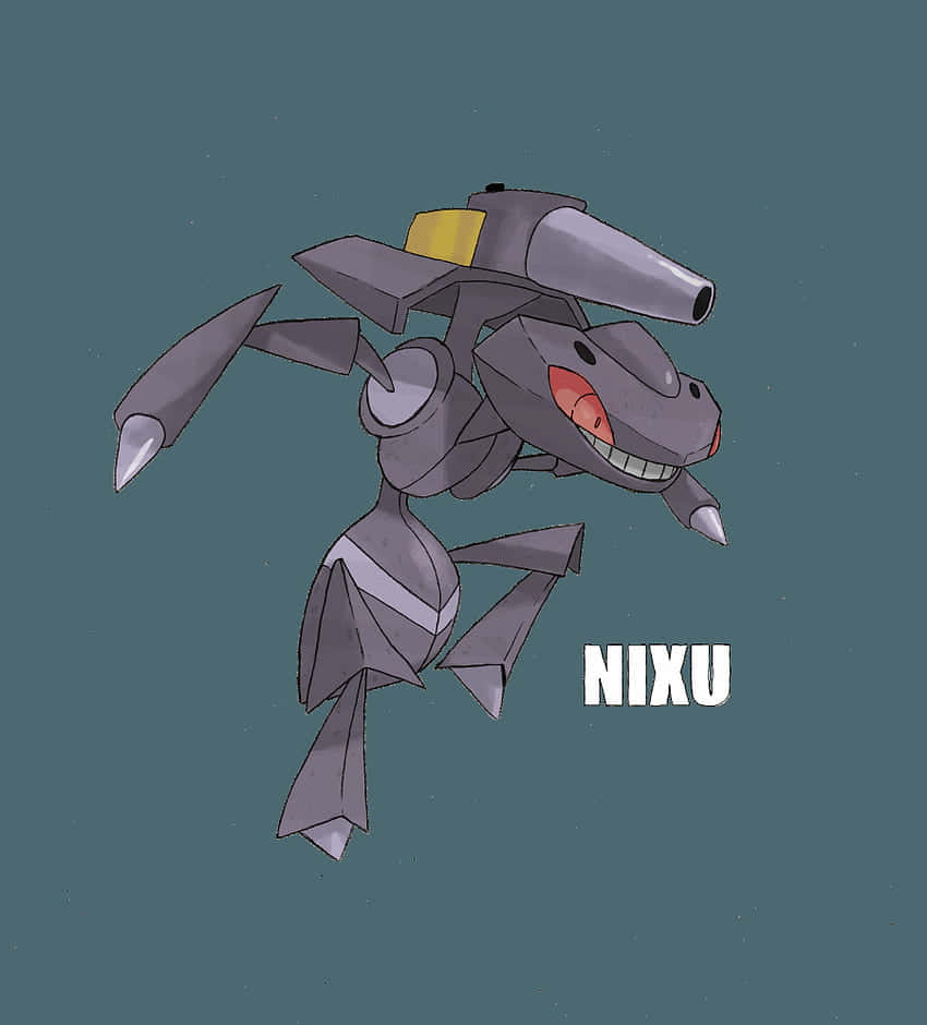 Genesect Pokemon op Ligblou Agtergrond Muurpapier