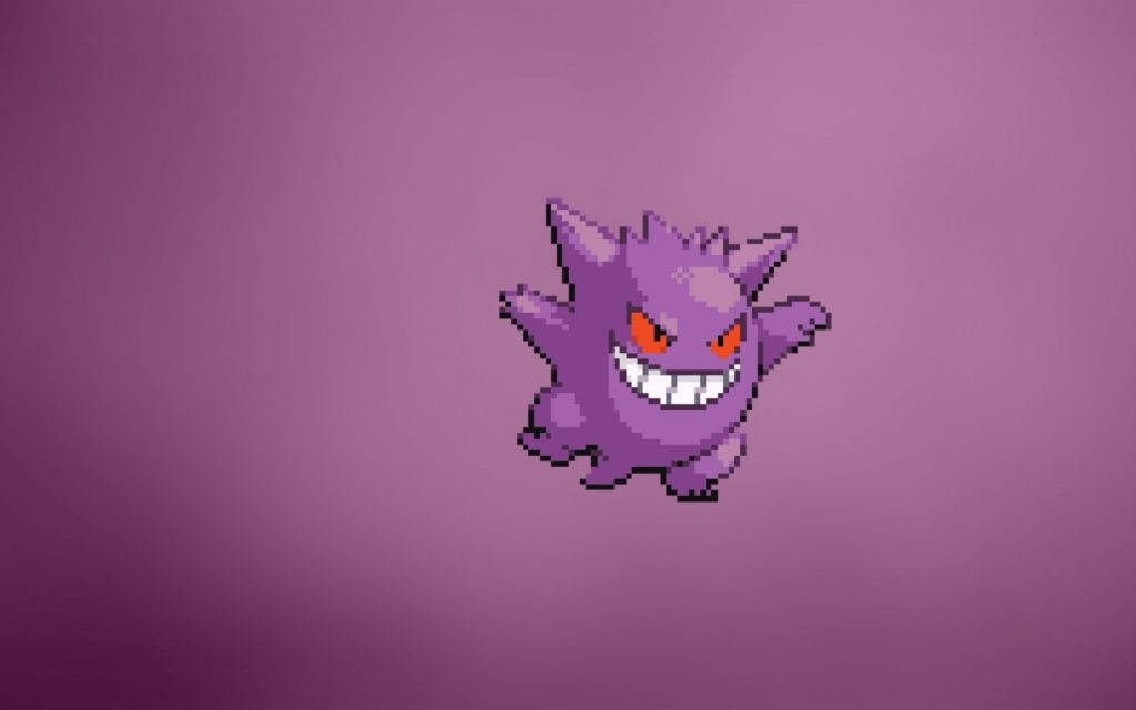 Gengar Pokemon Minimalisties Anime Muurpapier