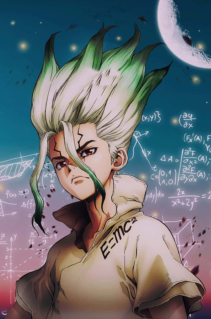 Geniale Senku van Dr. Stone Prent Muurpapier