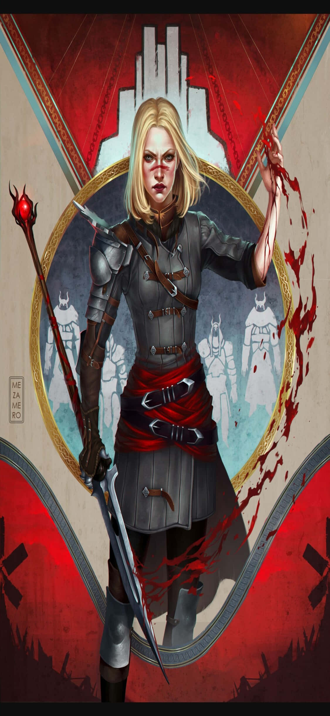 Geniet die avontuur van Dragon Age terwyl jy die nuwe iPhone Xs verken Muurpapier