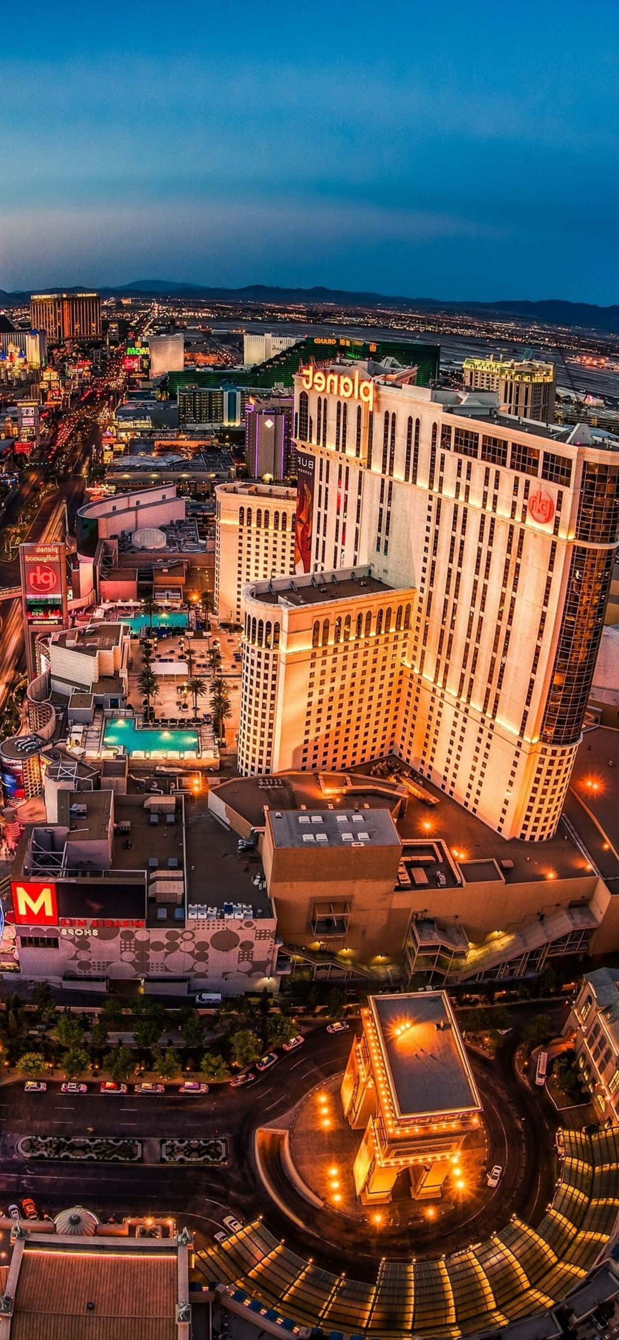 Geniet die besienswaardighede van Las Vegas op jou foon Muurpapier