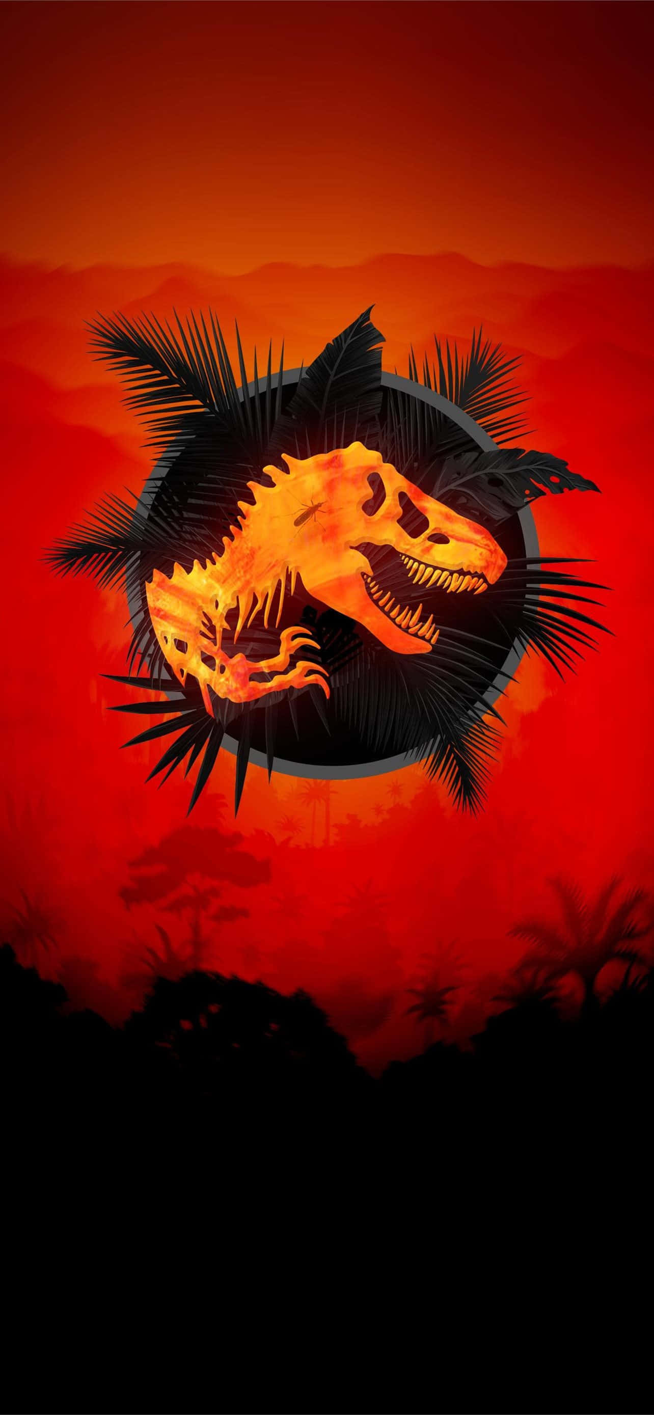 Geniet die gerief van die huis met 'n uitsig oor Jurassic Park Muurpapier