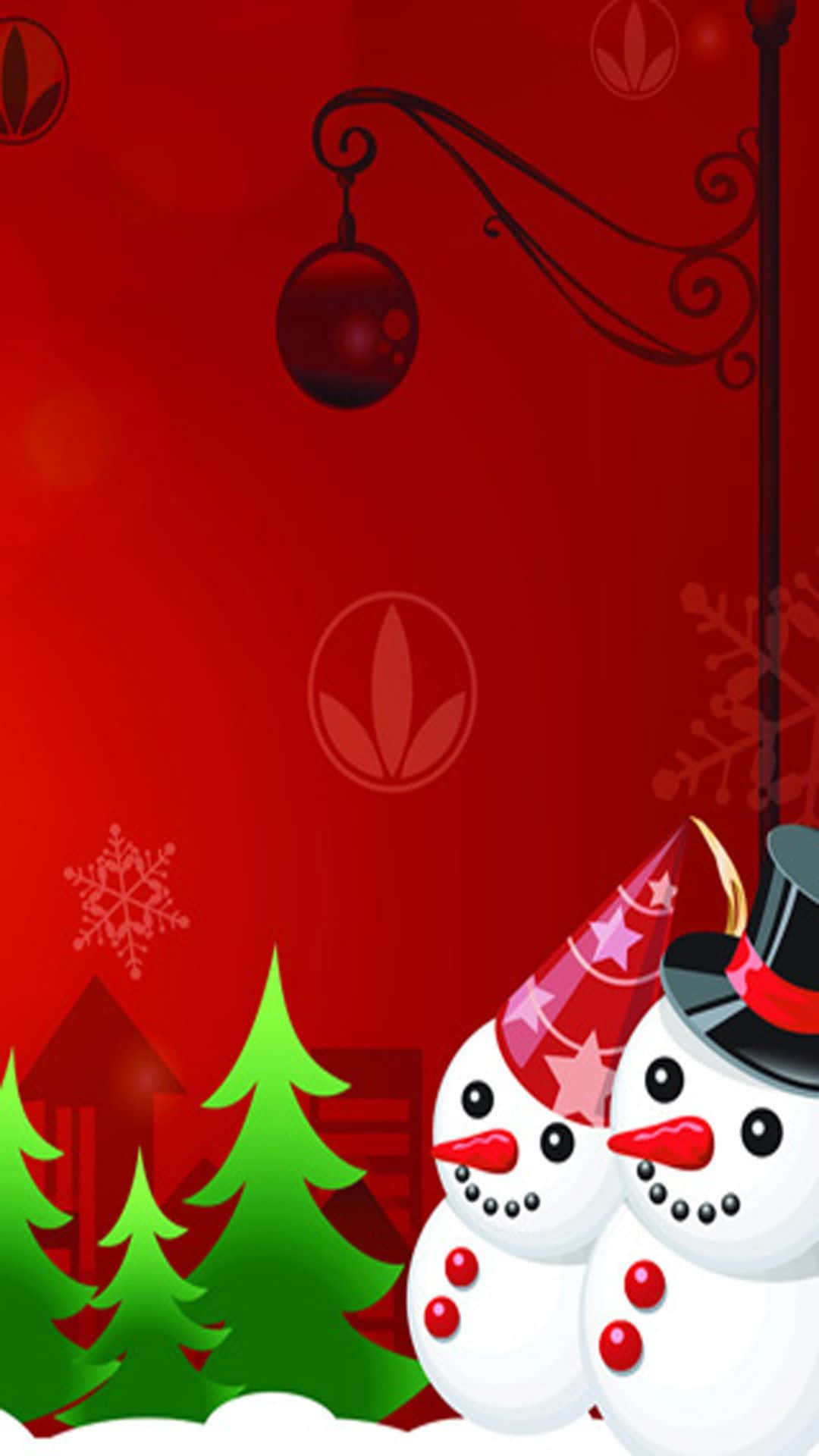 Geniet die Kersgees met 'n feestelike foonagtergrond Muurpapier