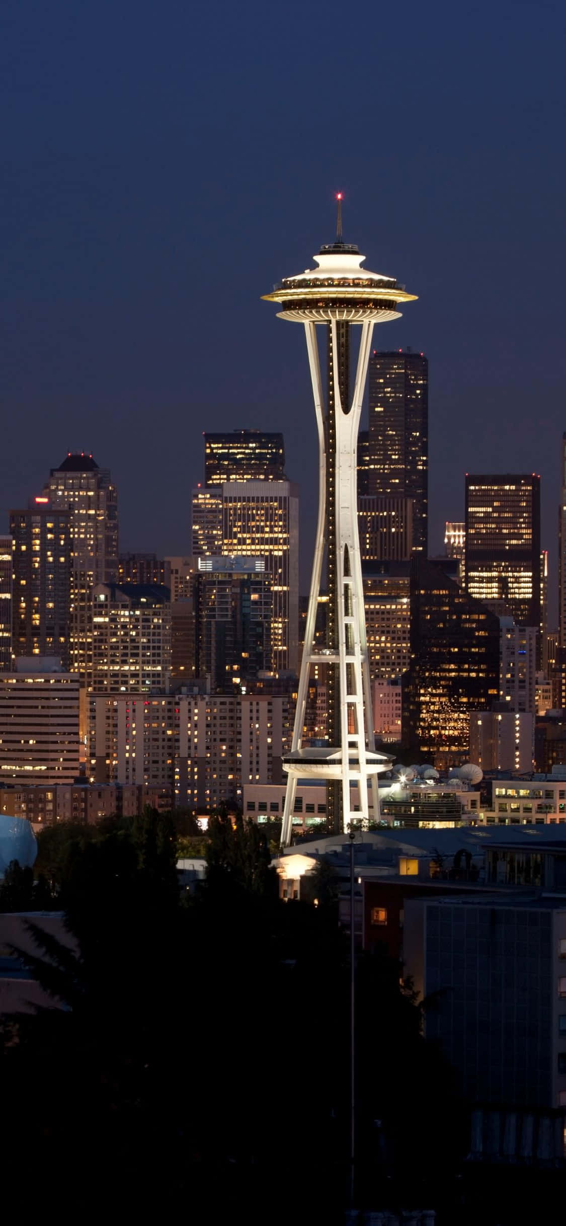 Geniet die klassieke skoonheid van Seattle vanaf jou iPhone X Muurpapier