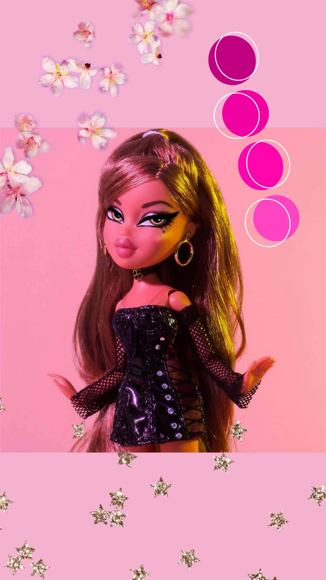 Geniet die Kleurvolle Estetiek van Bratz-poppe Muurpapier