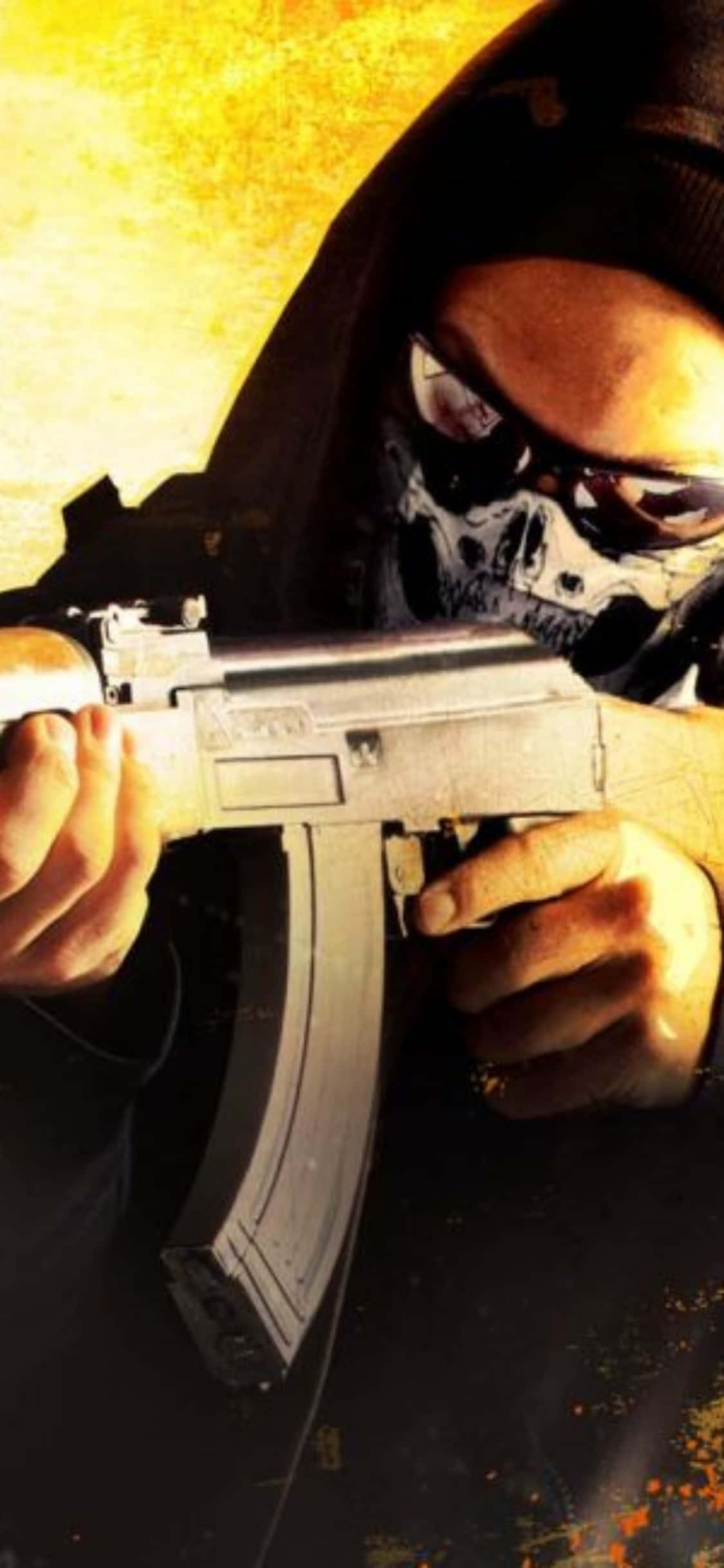 Geniet die krag van iPhone Xs terwyl jy Counter-Strike Global Offensive speel Muurpapier