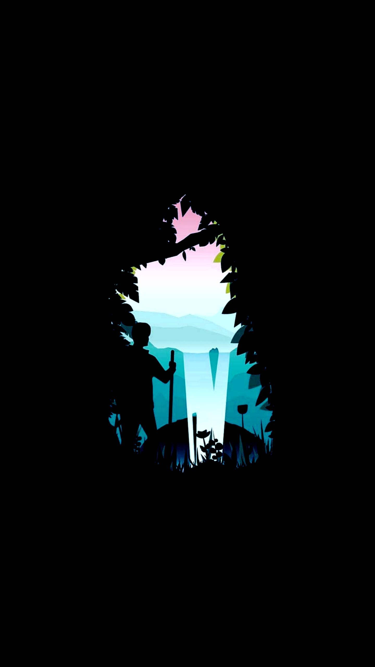 Geniet die lewendigheid van die natuur teen die AMOLED naghemel Muurpapier