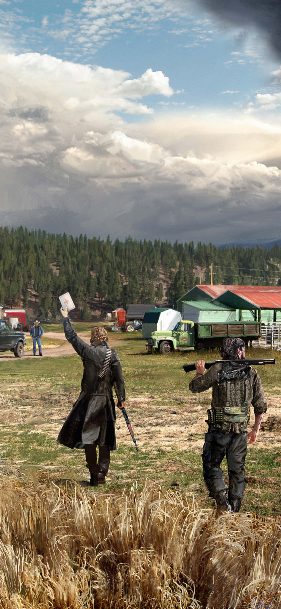 Geniet die meeslepende ervaring om Far Cry 5 op iPhone Xs te speel Muurpapier