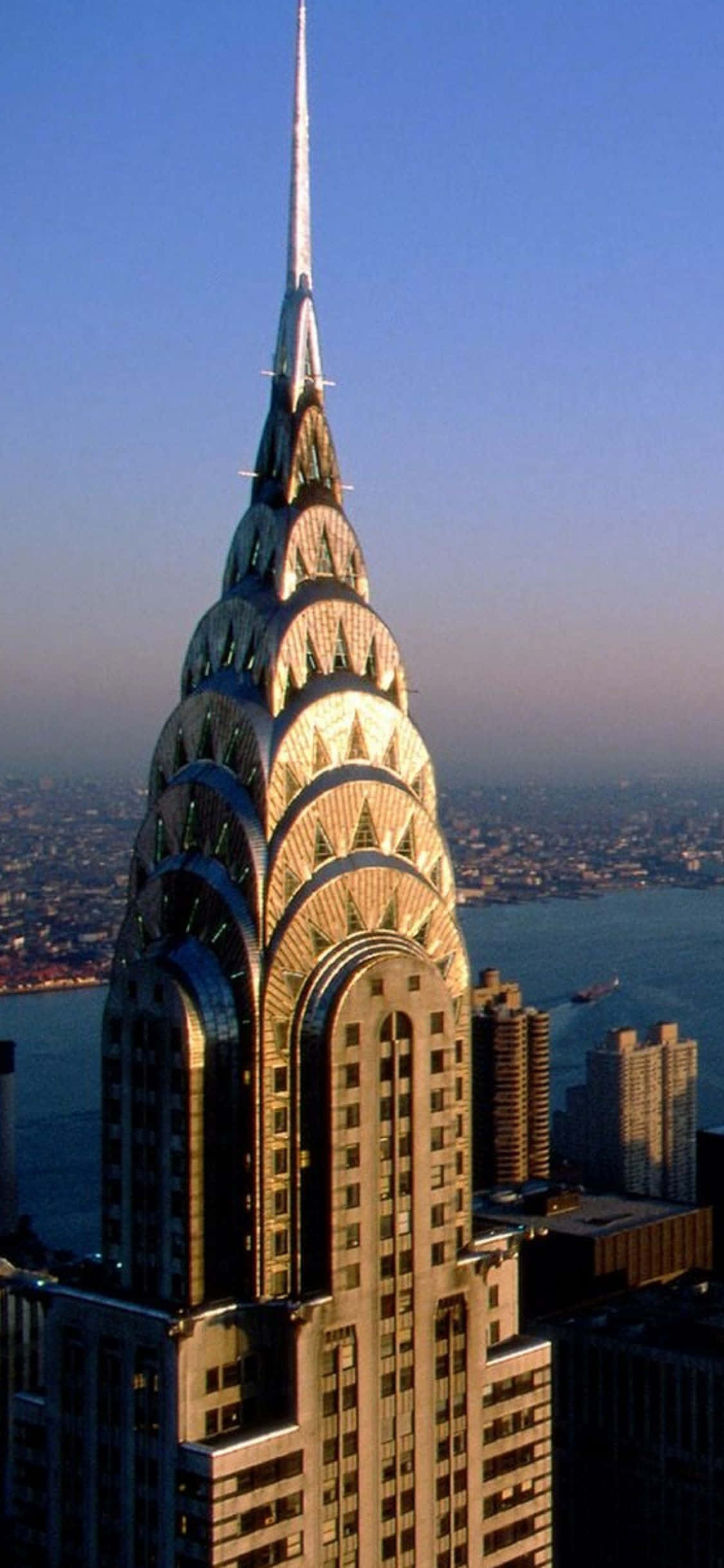 Geniet die sorgvrye lewe te midde van die gewoel van New York met die iPhone Xs Muurpapier