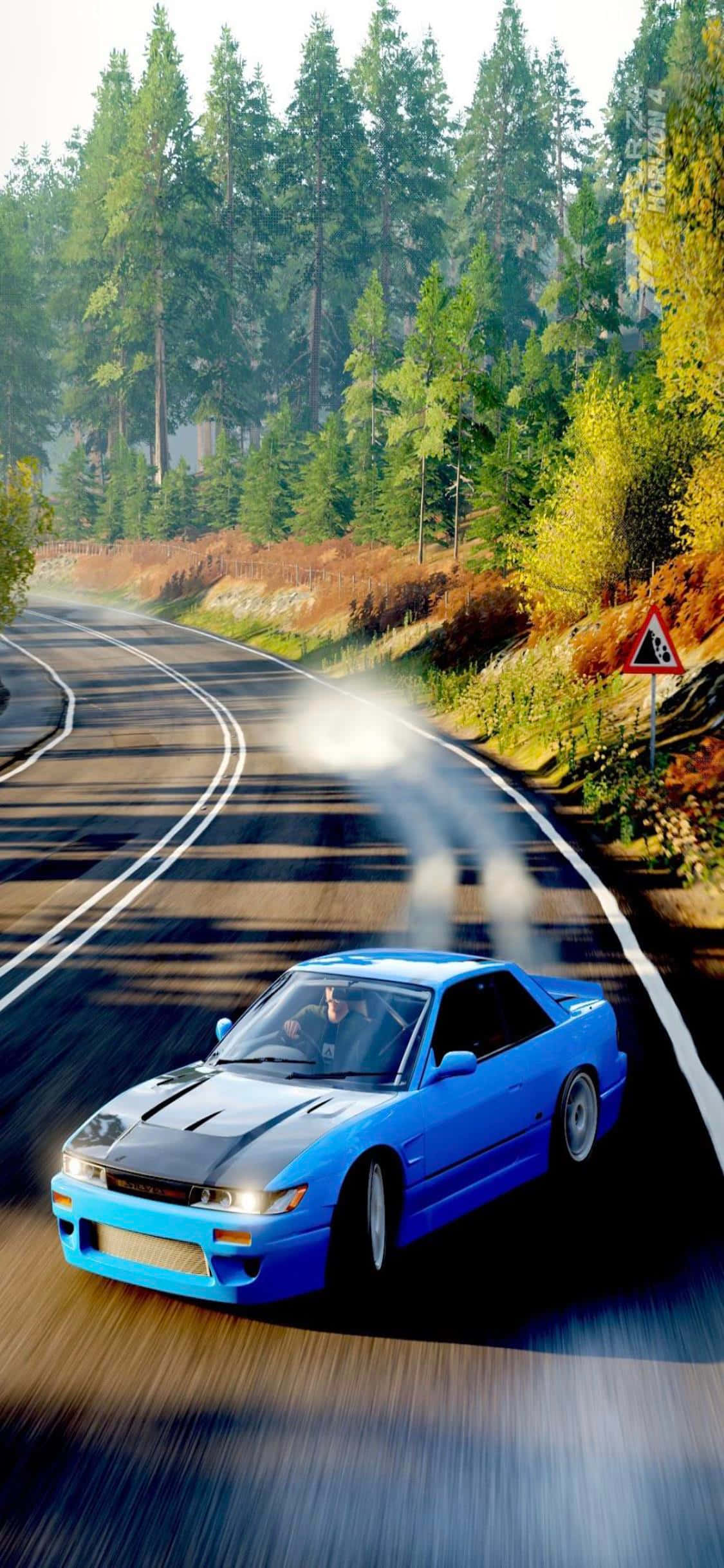 Geniet die opwinding van die oop pad met iPhone Xs en Forza Horizon 4 Muurpapier