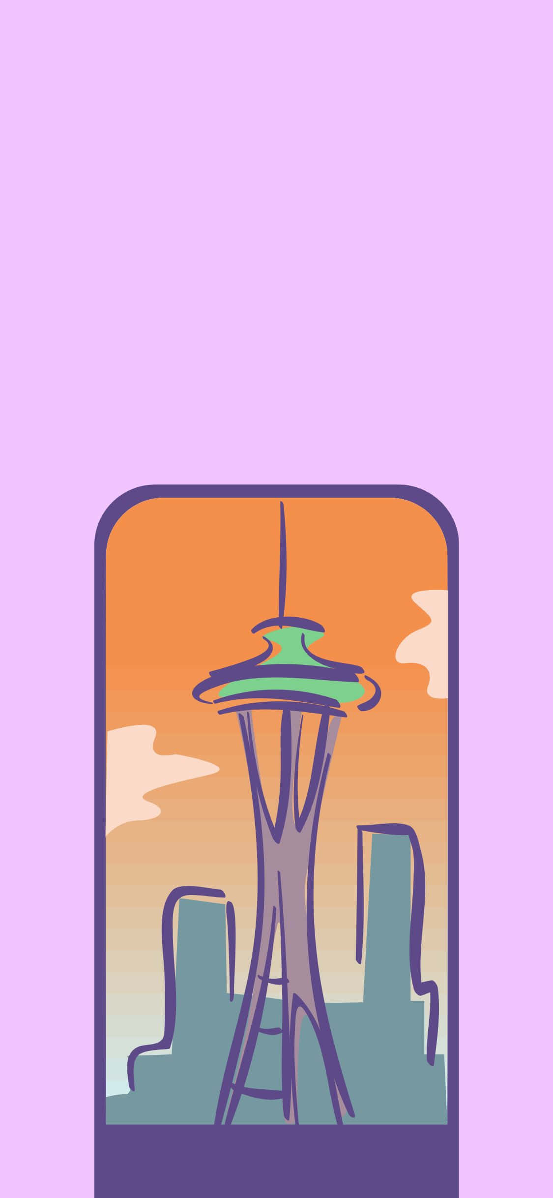 Geniet die pragtige natuurskoon van Seattle vanaf 'n iPhone X Muurpapier