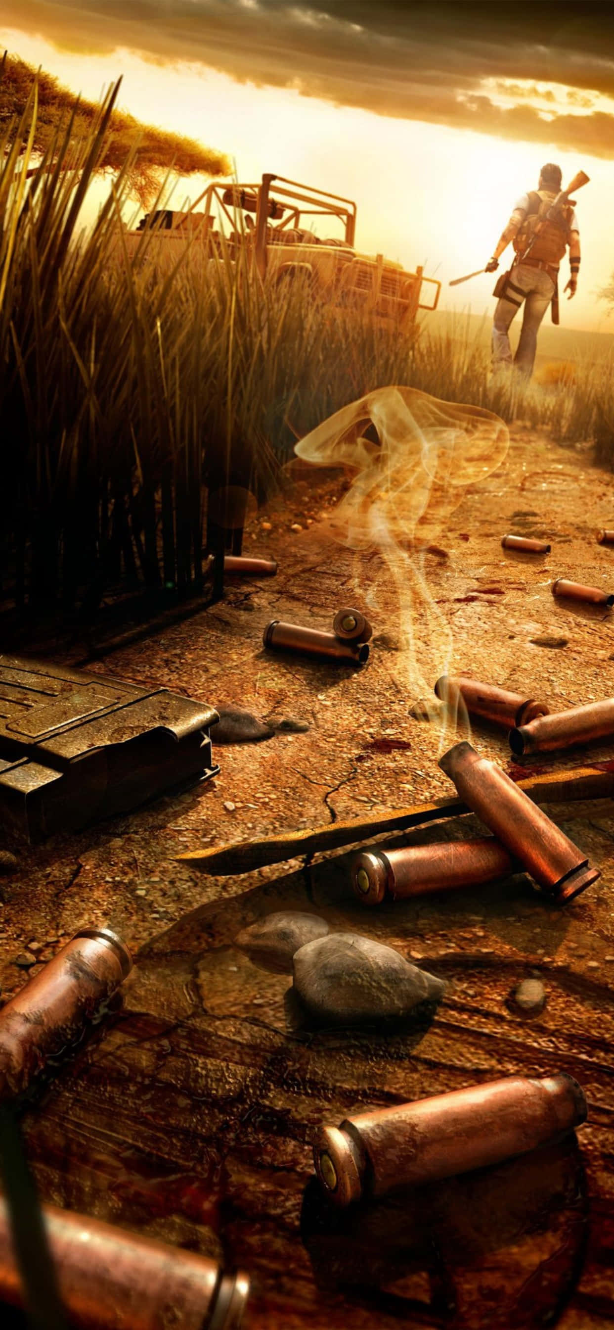 Geniet die pragtige visuele van Far Cry 5 op jou iPhone Xs Max Muurpapier