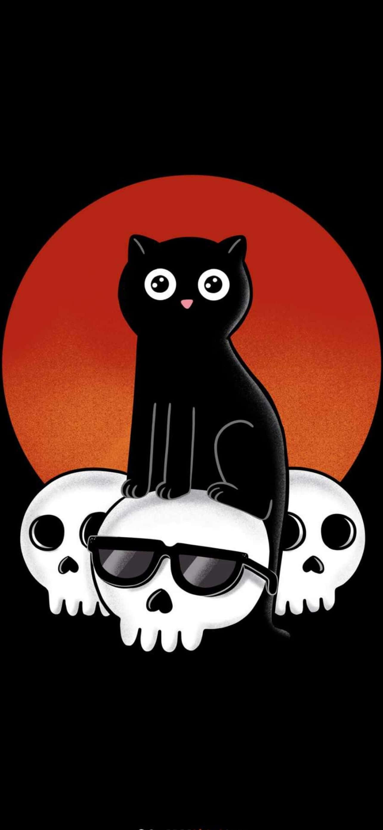 Geniet die rillende atmosfeer van Halloween met hierdie grillerige iPhone-agtergrond Muurpapier