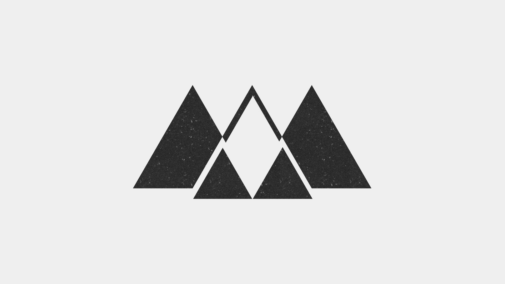 Minimalistiese Driehoekberge muurpapier