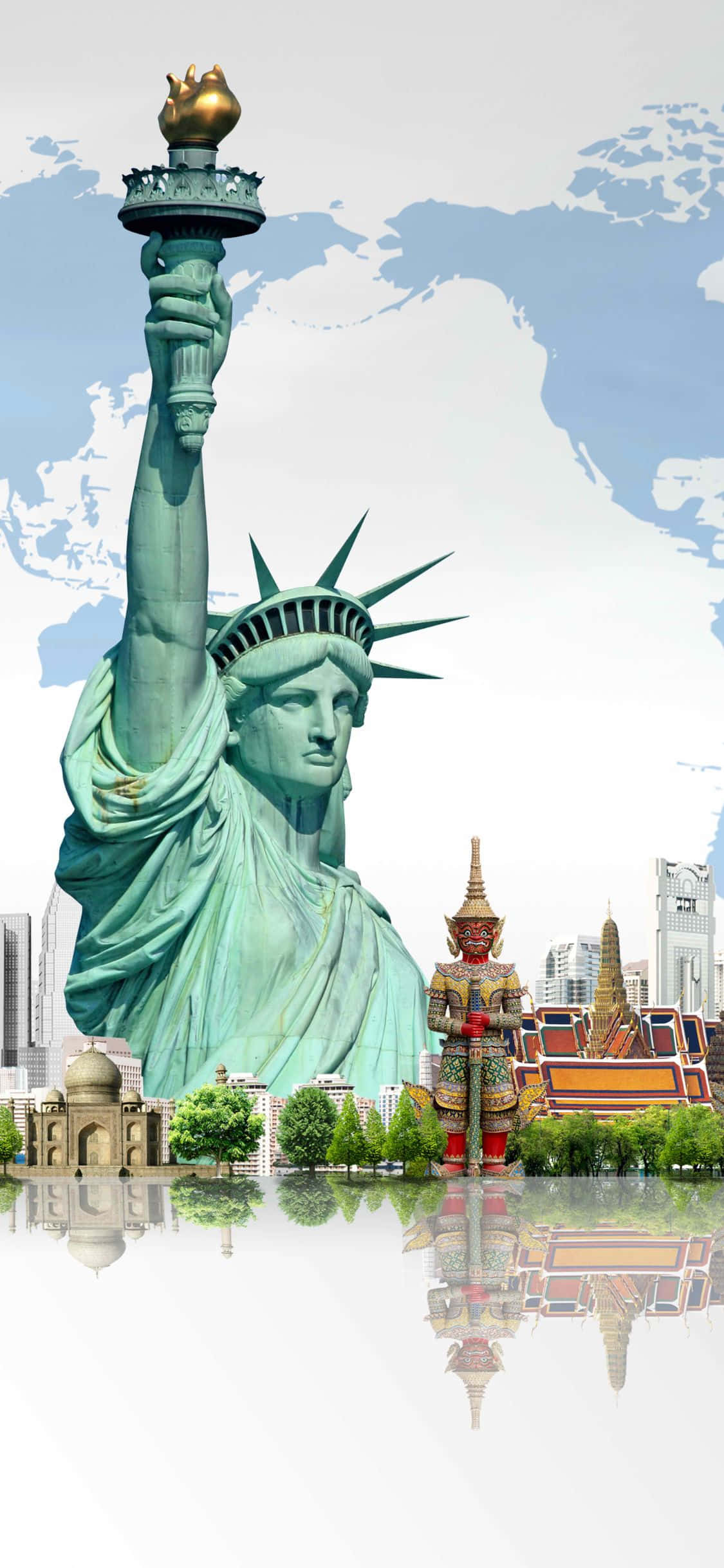 Geniet die horison van New York-stad met die slanke nuwe iPhone X Muurpapier