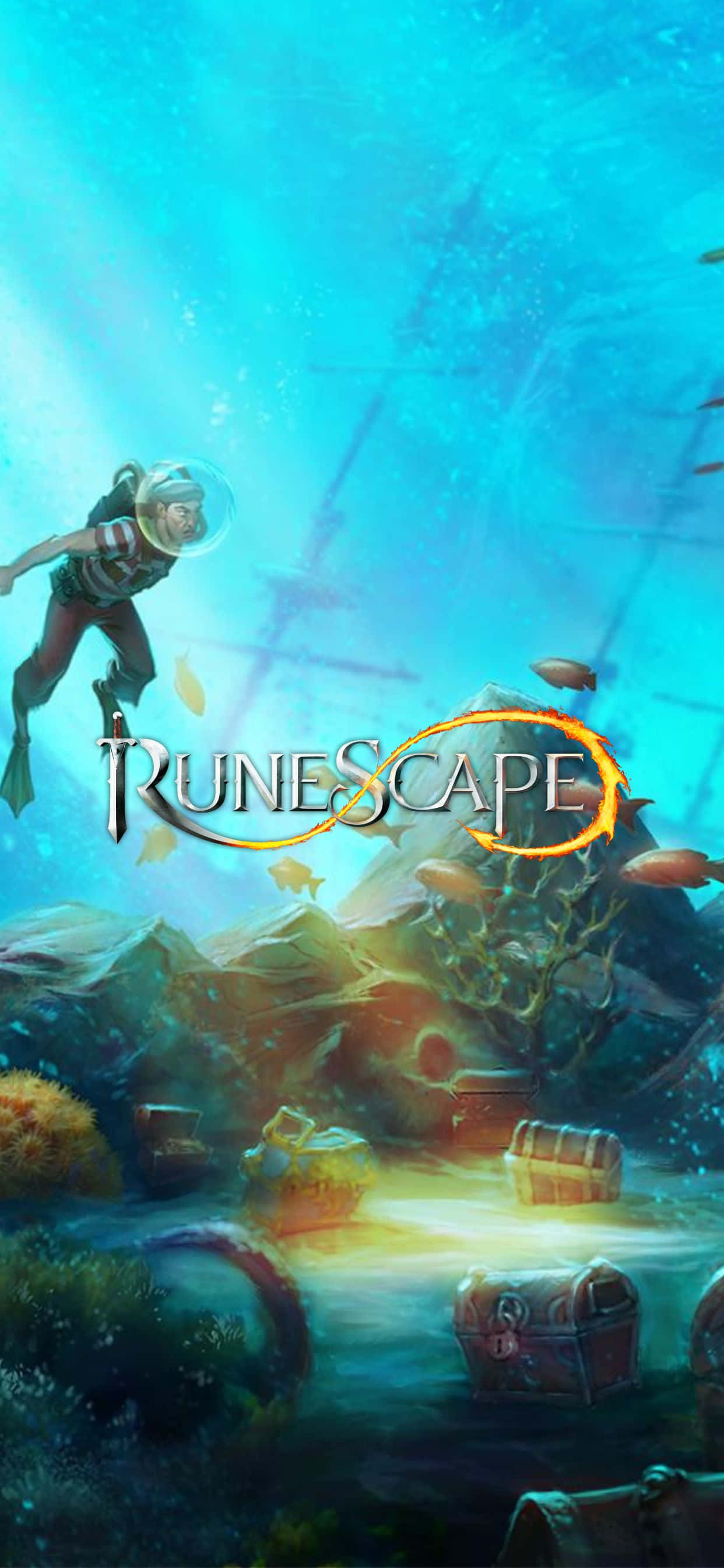 Geniet die speletjie-ervaring op jou nuwe iPhone Xs Max met Runescape Muurpapier