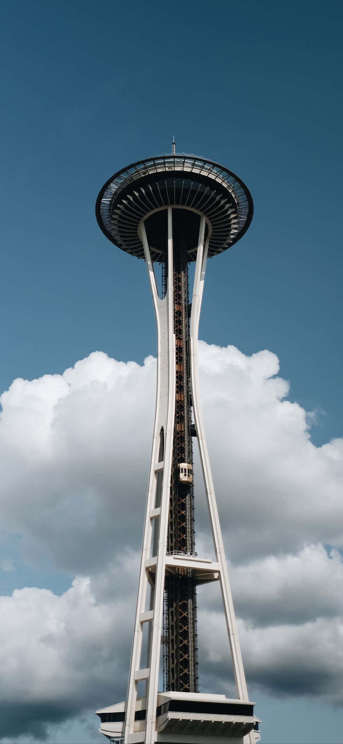 Geniet die Uitsig van Seattle van Agter 'n iPhone X Muurpapier