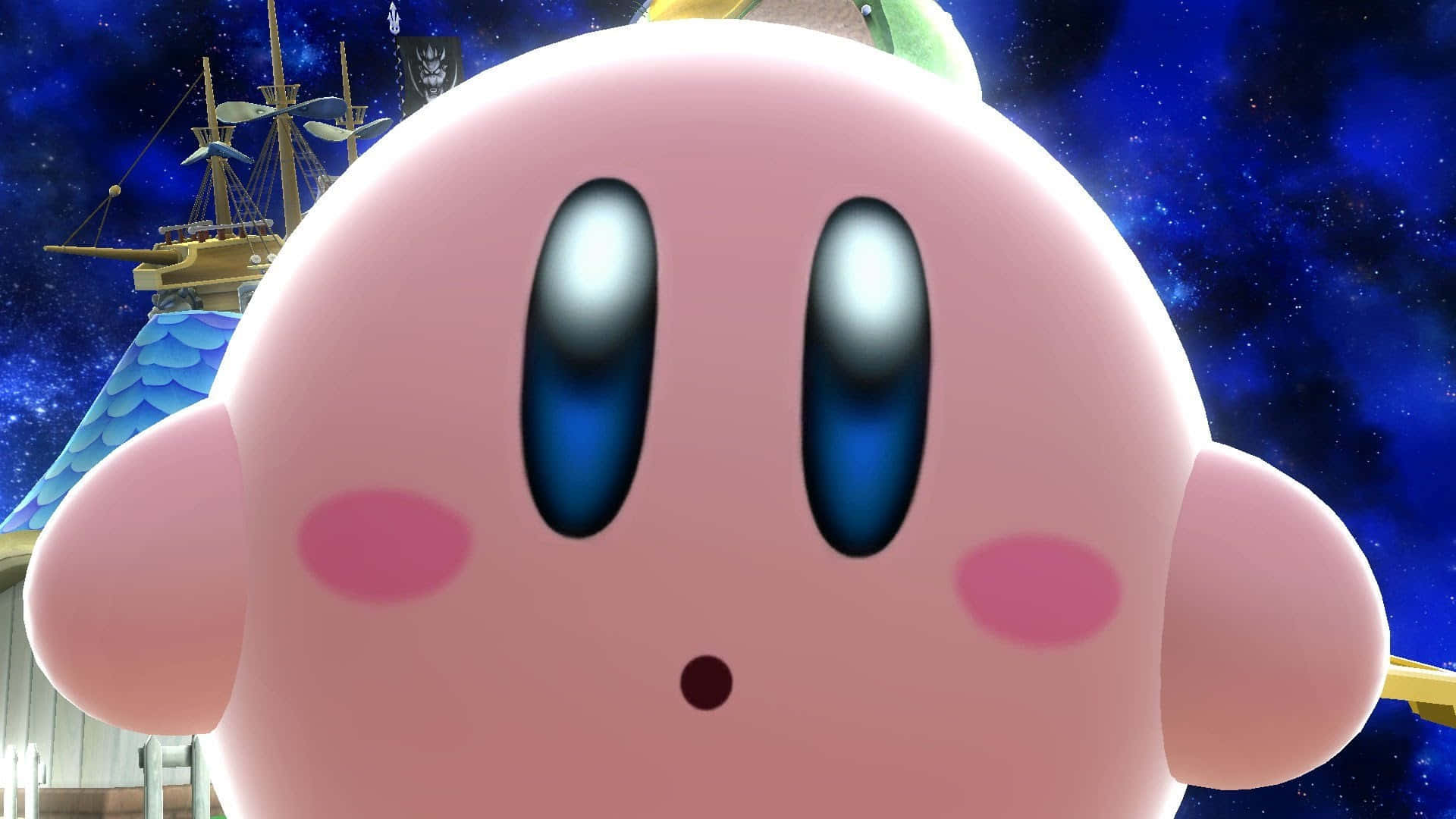 Geniet 'n dag by die strand saam met Kirby Muurpapier