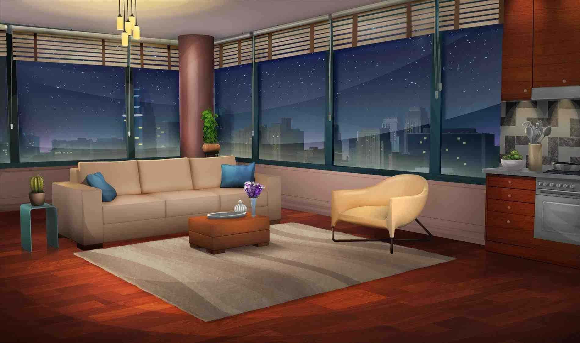 Geniet 'n HD Anime Kamer Ervaring Muurpapier