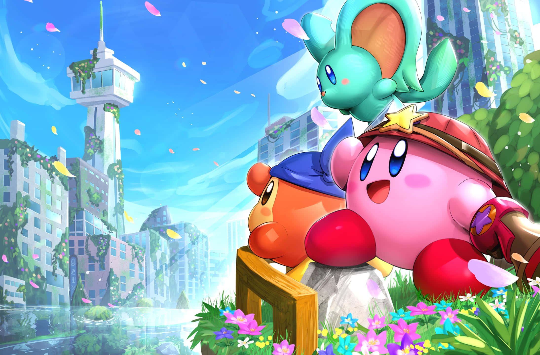 Kirby agtergrond — Kirby GIF Muurpapier
