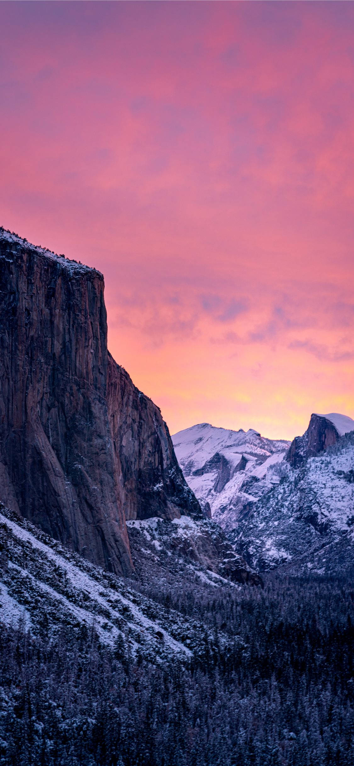 Geniet pragtige uitsigte van Yosemite Nasionale Park op jou iPhone Muurpapier