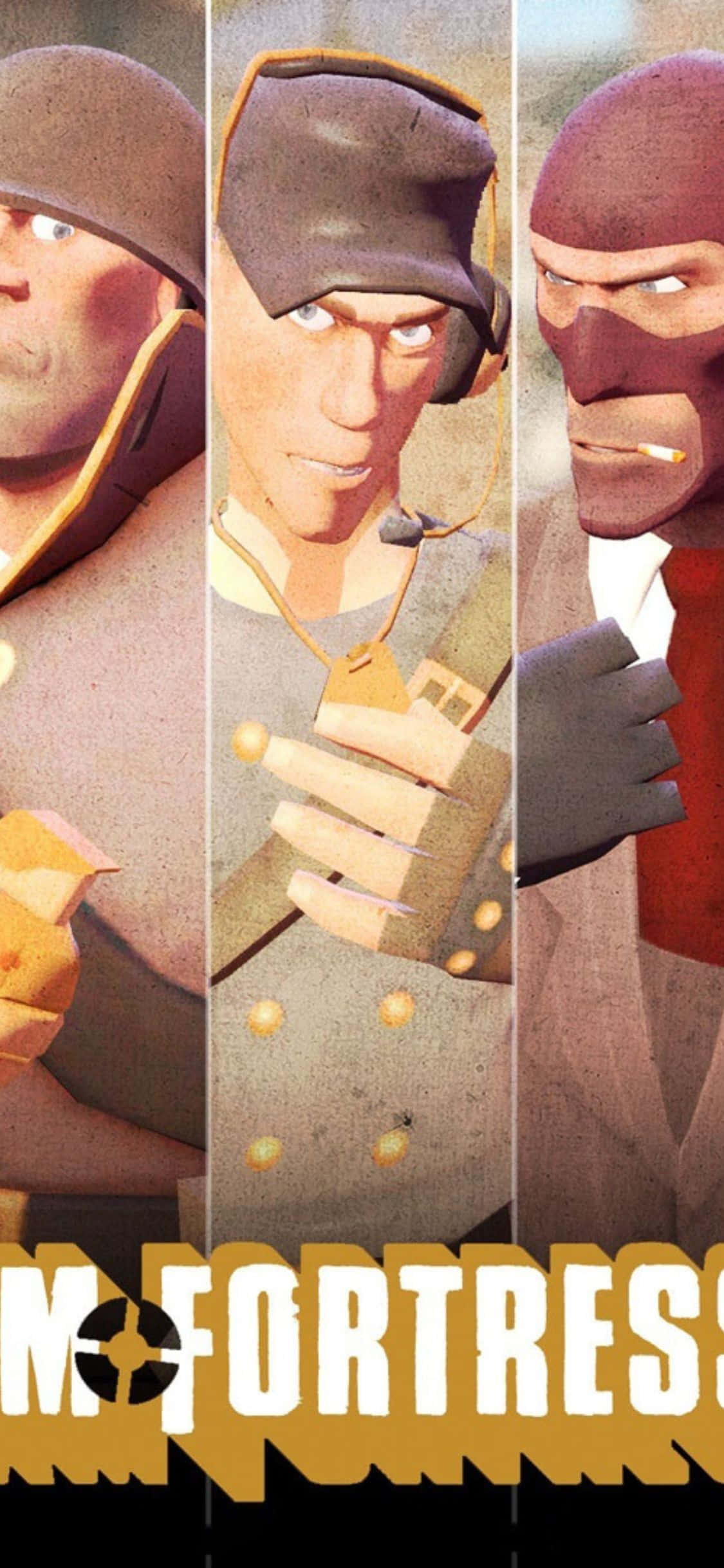 Geniet ure van meeslepende vermaak met iPhone Xs en Team Fortress 2 Muurpapier