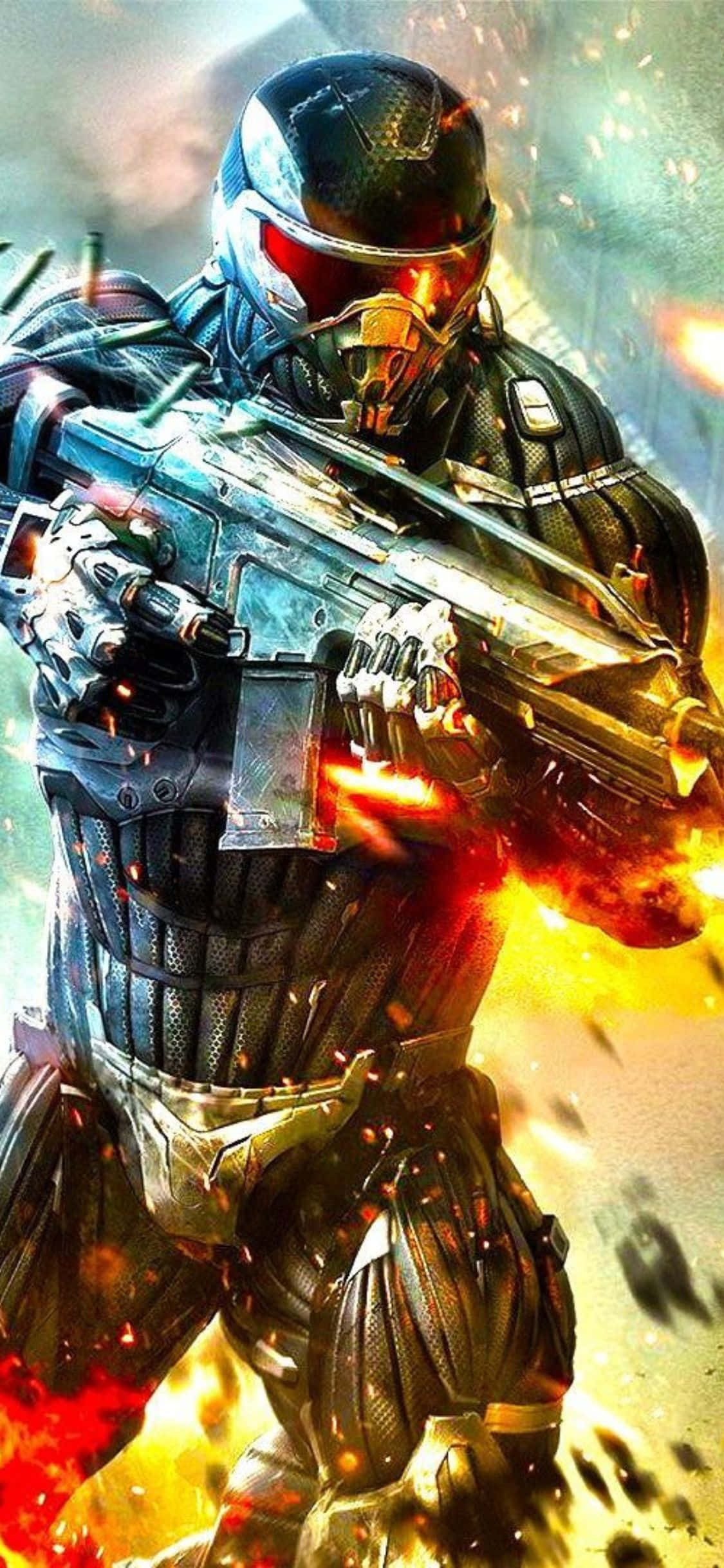 Geniet van Crysis 3 op jou nuutste iPhone X Muurpapier