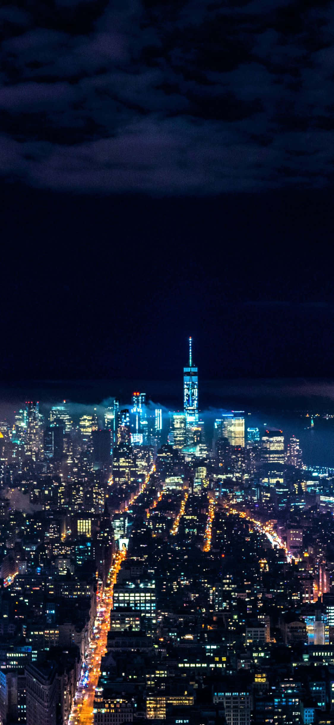 Geniet van die asemrowende uitsigte oor New York Stad vanaf 'n iPhone X. Muurpapier