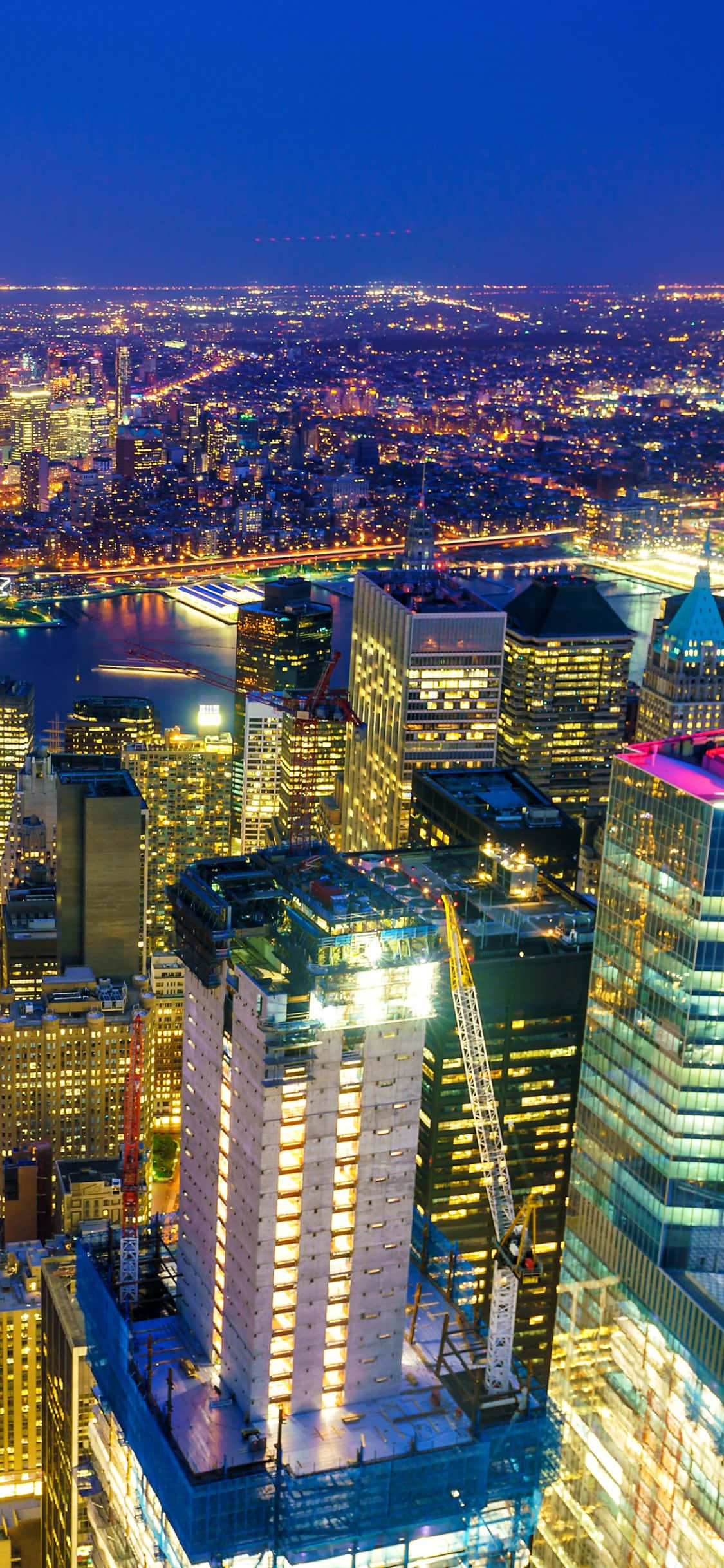 Geniet van die wonders van New York Stad vanaf die pragtige vertoning van die iPhone X Muurpapier