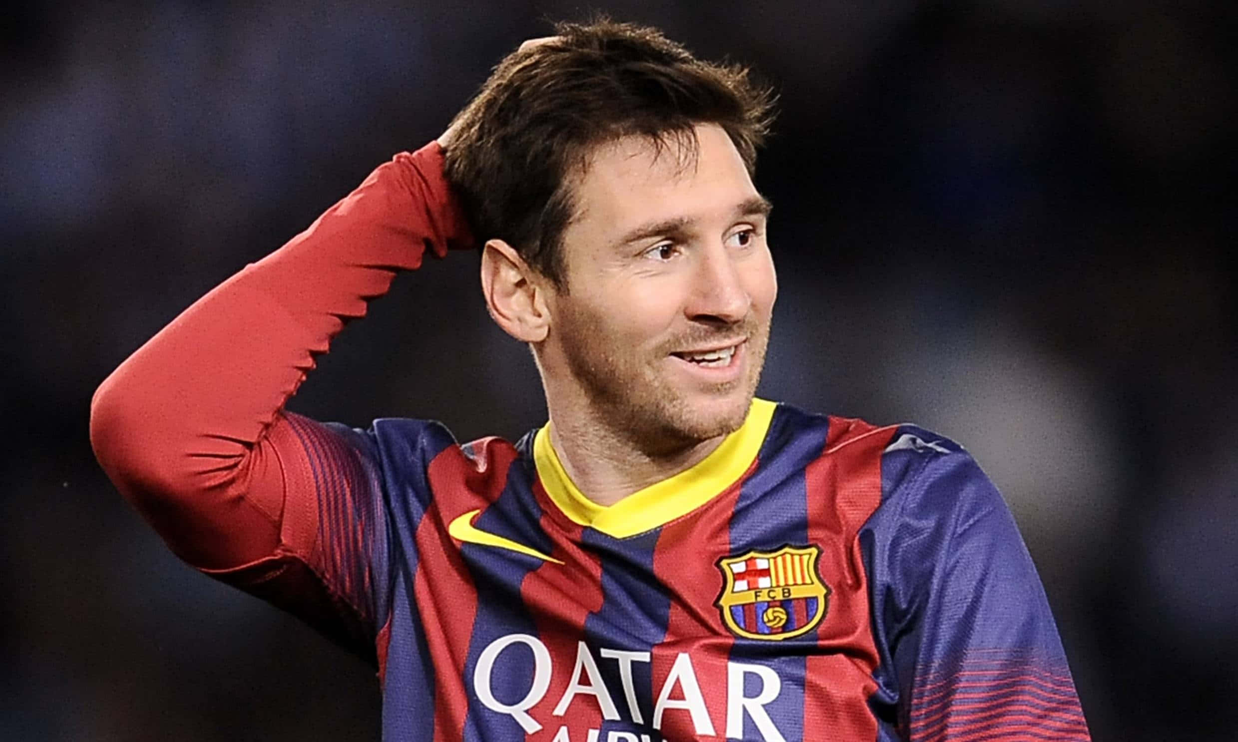 Geniet van 'n Sonsondergang in Barcelona saam met Lionel Messi Muurpapier