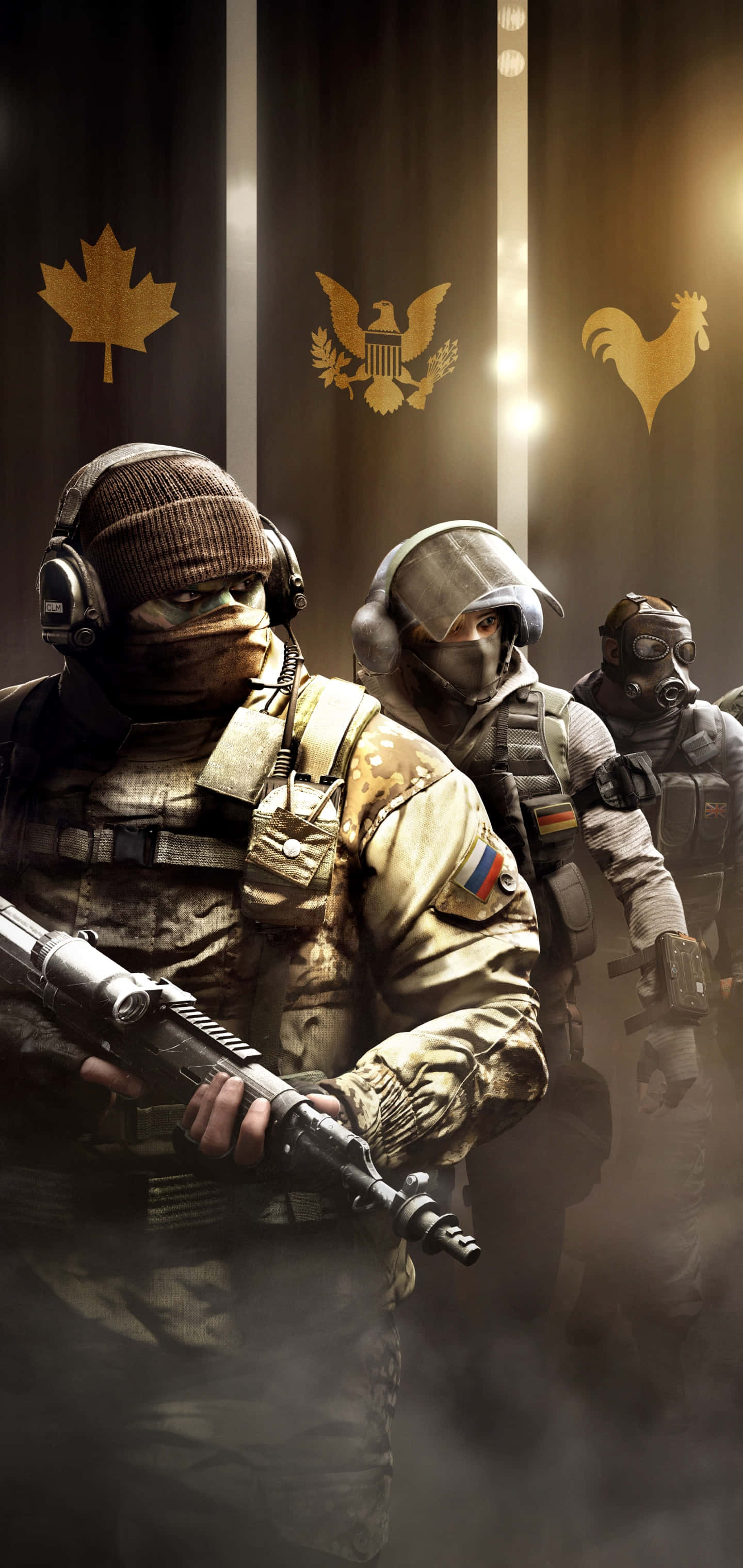 Geniet van wonderlike visuele beelde en intense multi-speler aksie met Android Rainbow Six Siege Muurpapier