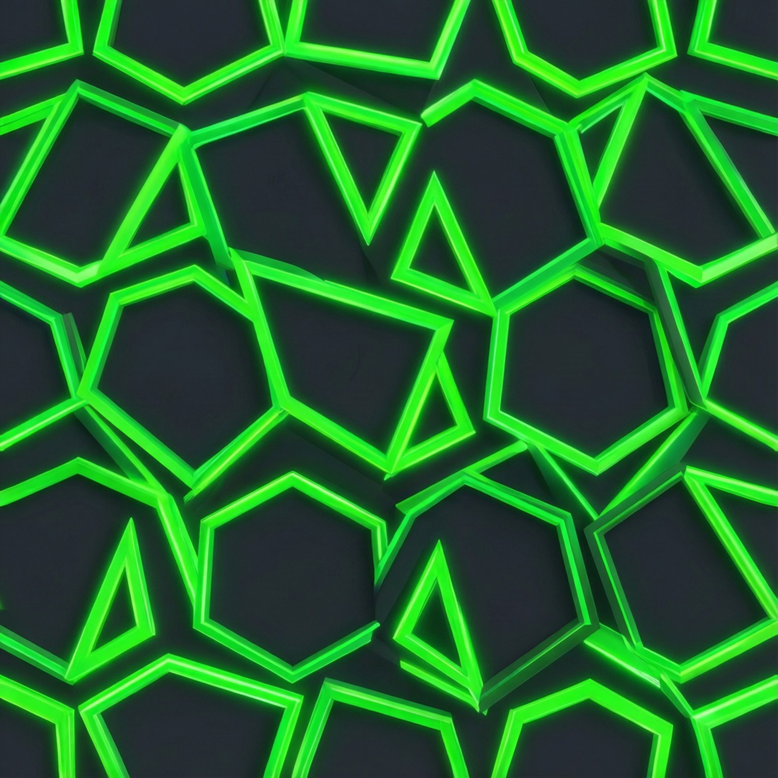 Geometriese Groen Muurpapier
