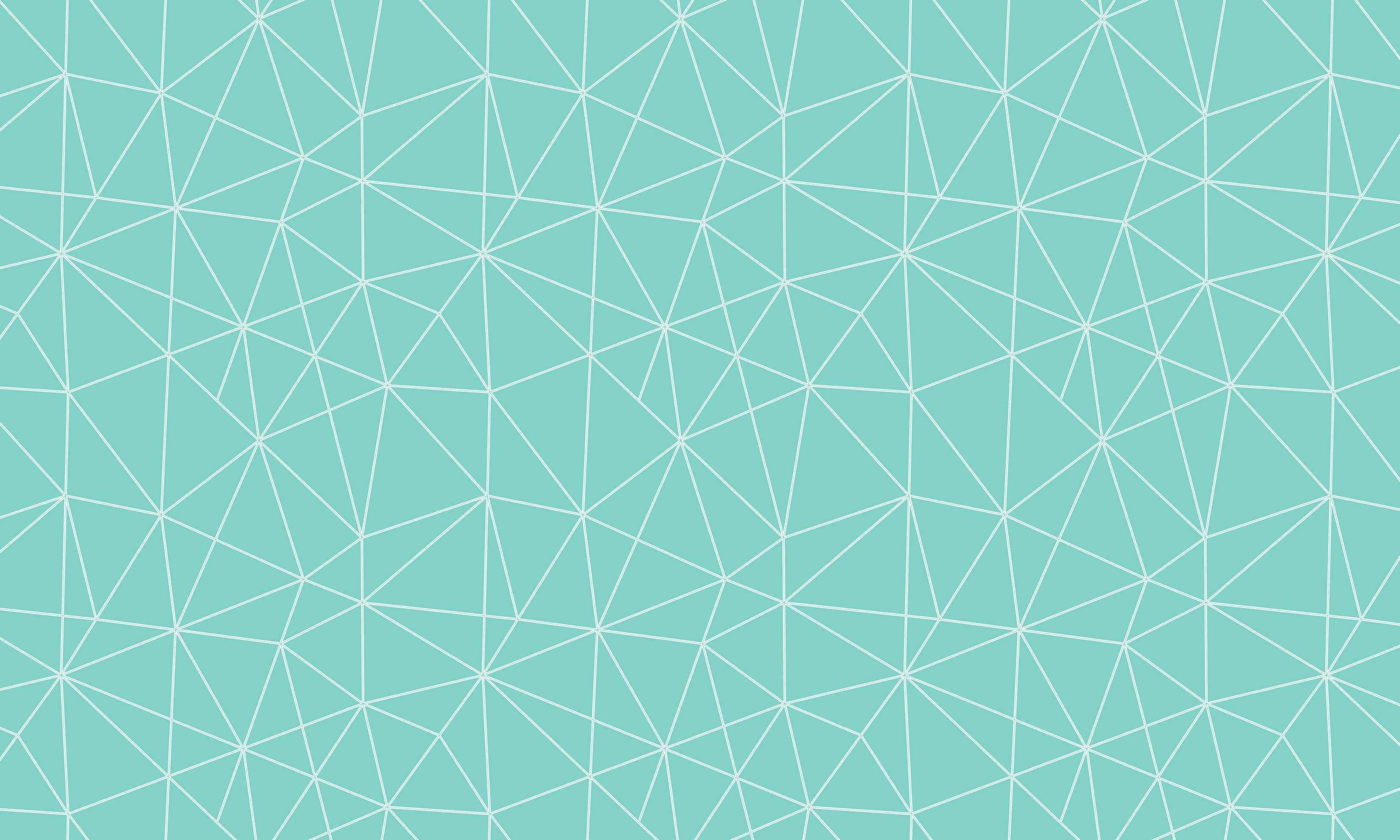 Geometriese Ontwerp Op Pastelgroen Muurpapier