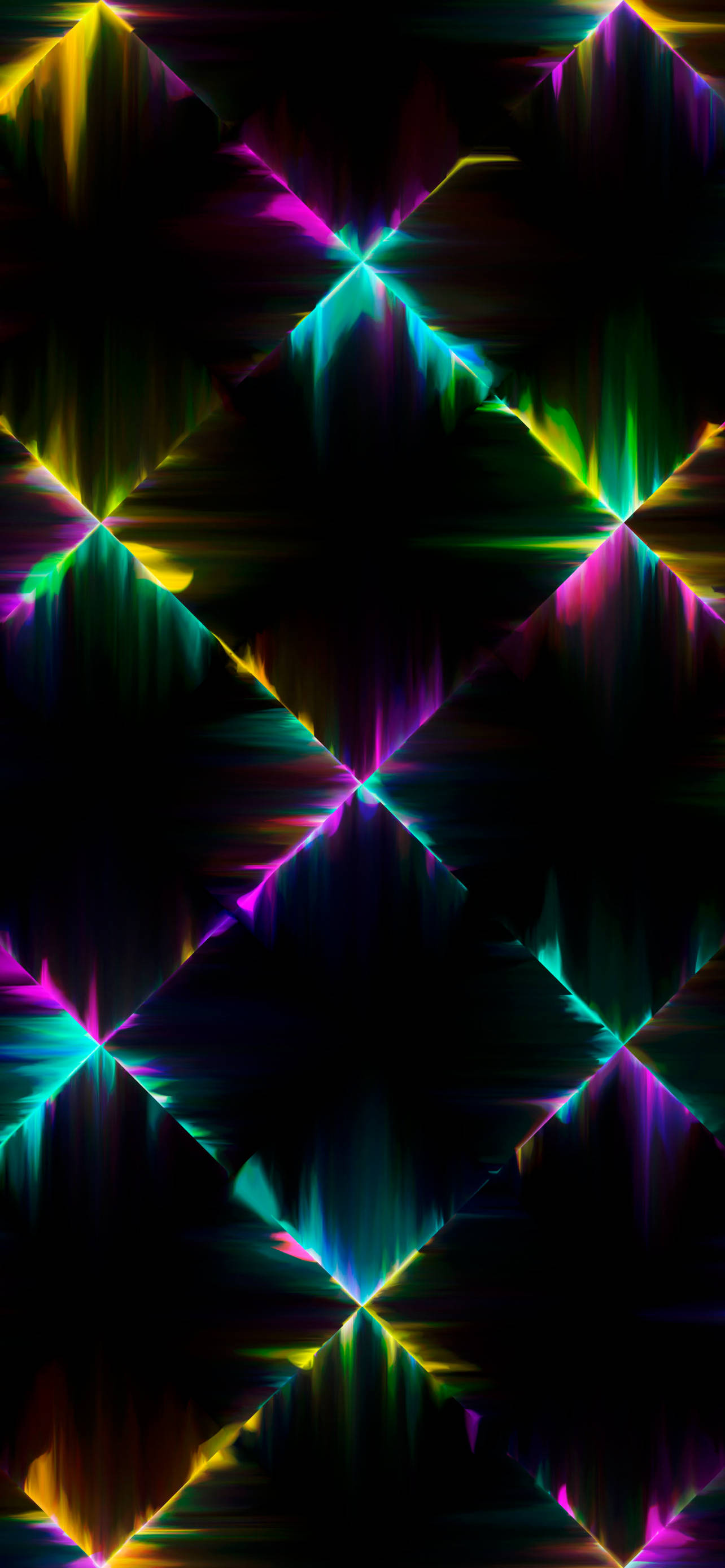 Geometriese Patroon Neon Estetiese iPhone Muurpapier