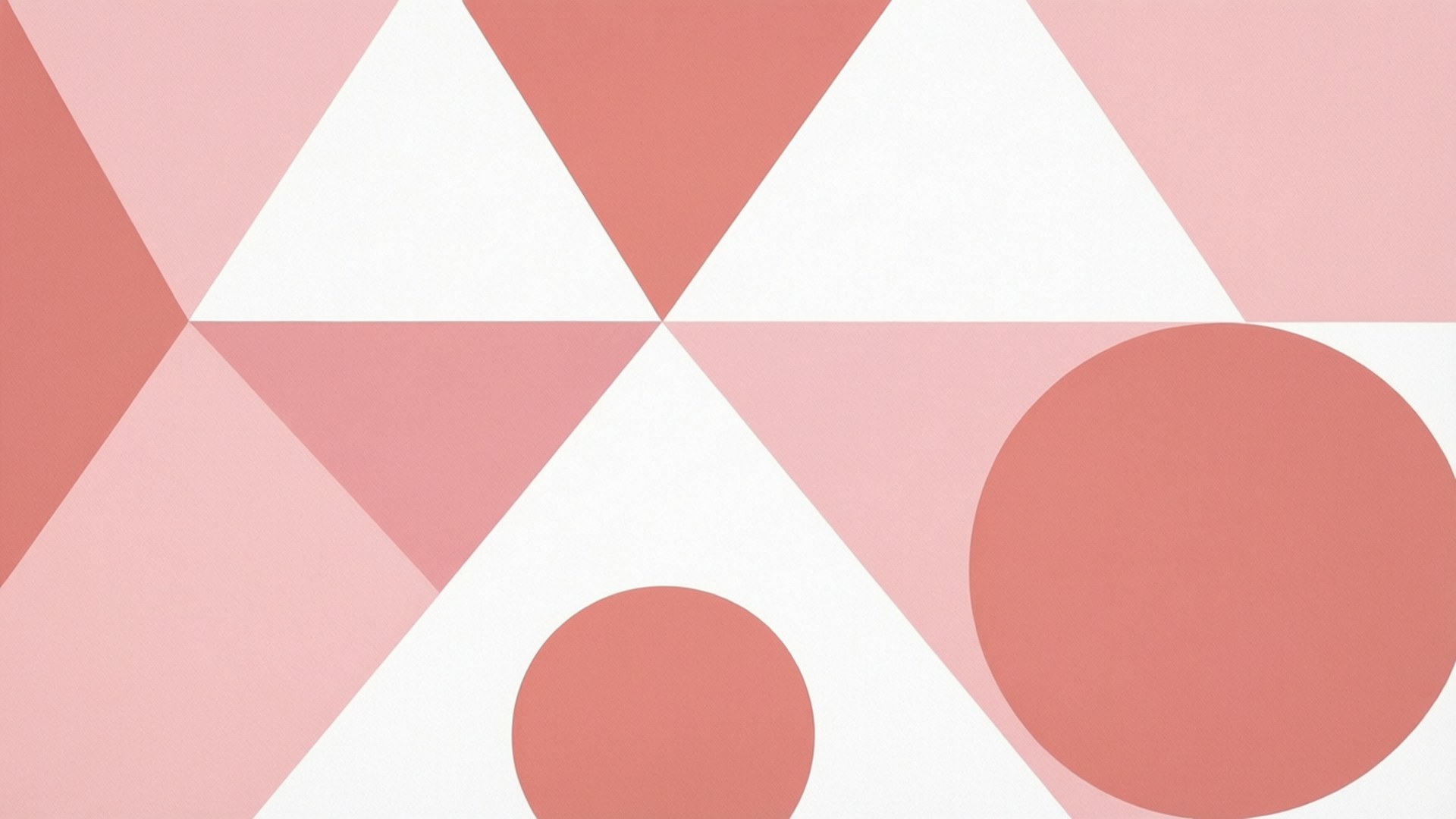 Geometriese Pienk Kuns Muurpapier